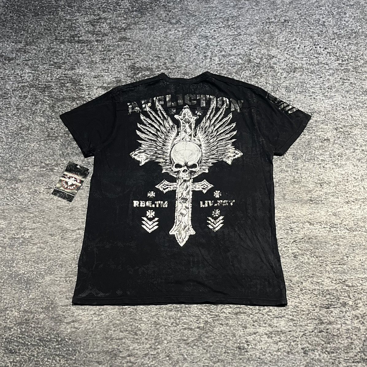 Affliction VINTAGE Y2K AFFLICTION GRUNGE SKATER SKULL HENLEY T SHIRT Size US XL / EU 56 / 4 - 2 Thumbnail