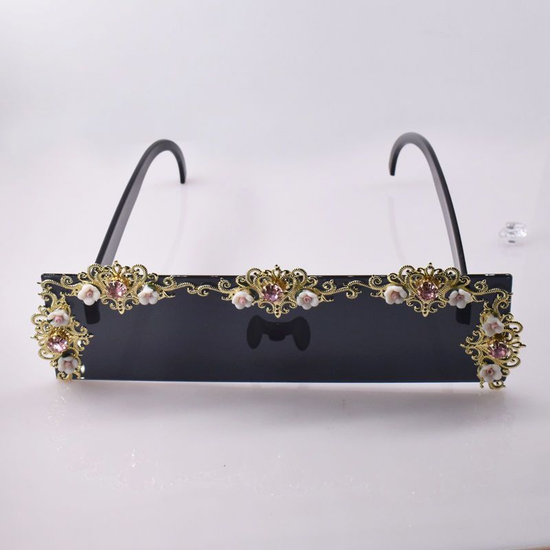 Electric Visual Hip-hop Street ins style custom avant-garde sunglasses Size ONE SIZE - 2 Thumbnail