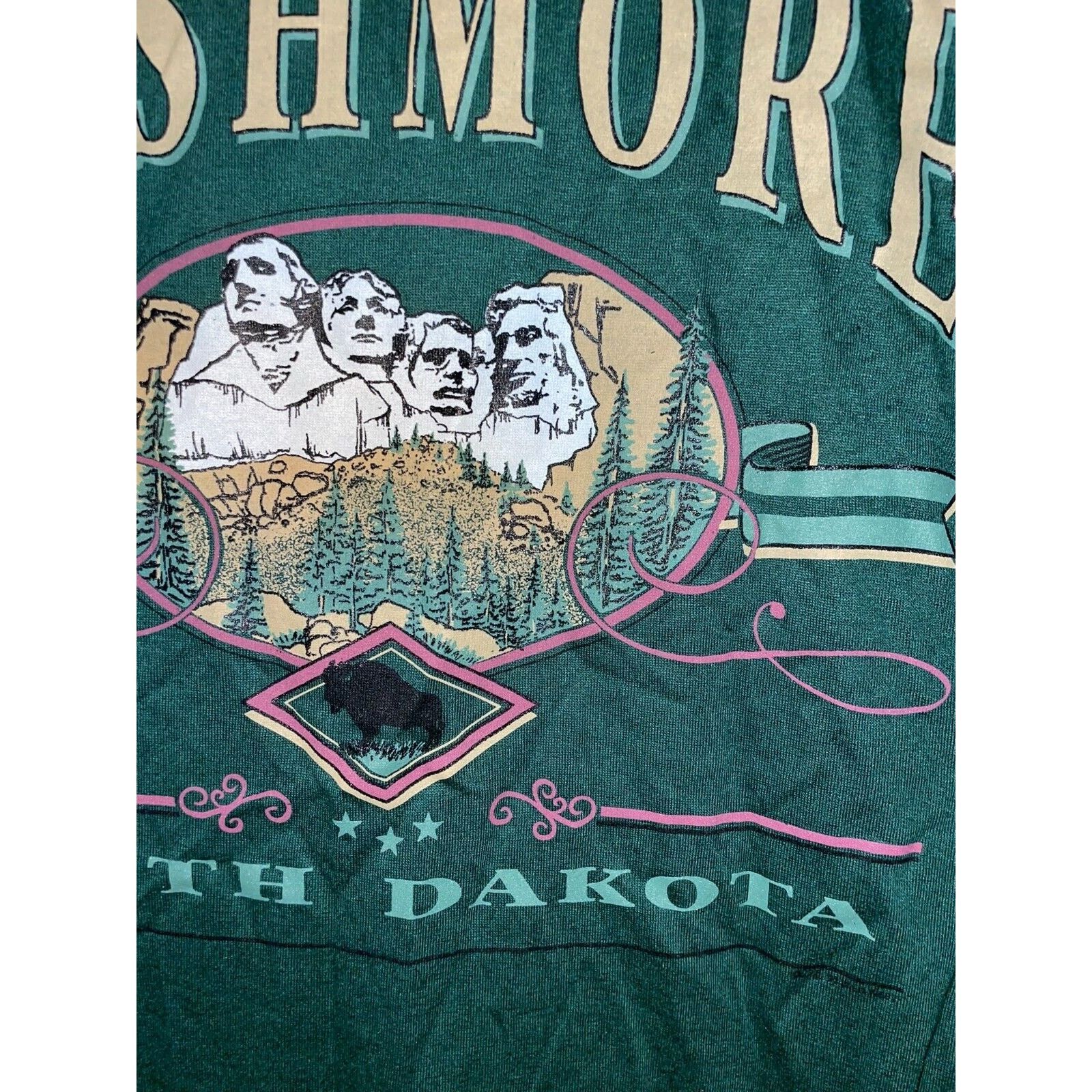 Jerzees Vintage Test Print Shirt Mount Rushmore Maine Naples Tee 90s Size US L / EU 52-54 / 3 - 6 Thumbnail