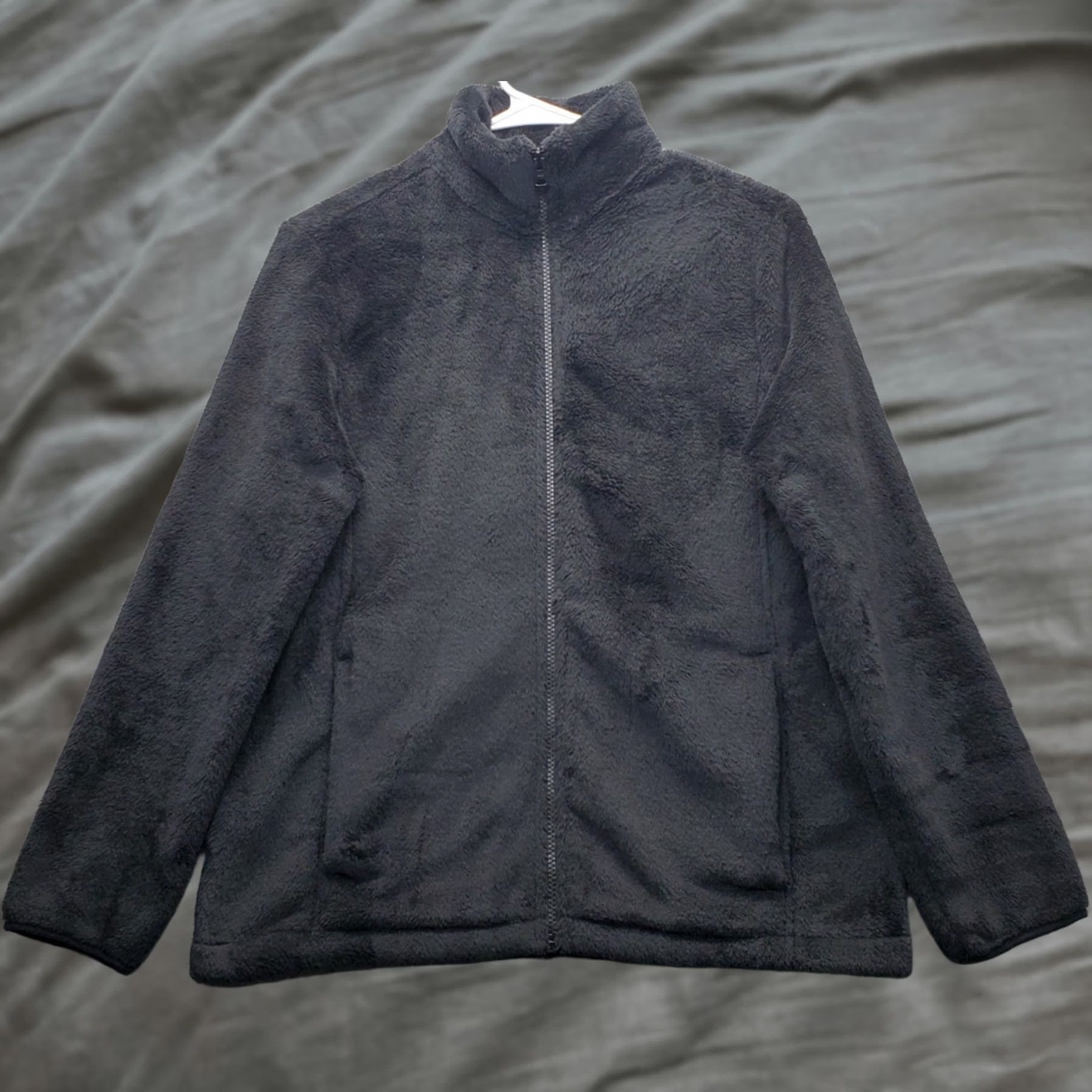 Lands' End Lands' End Cozy Fleece Jacket Womens Small Black Long Sleeve Mock Neck Full Zip Size S / US 4 / IT 40 - 1 Thumbnail