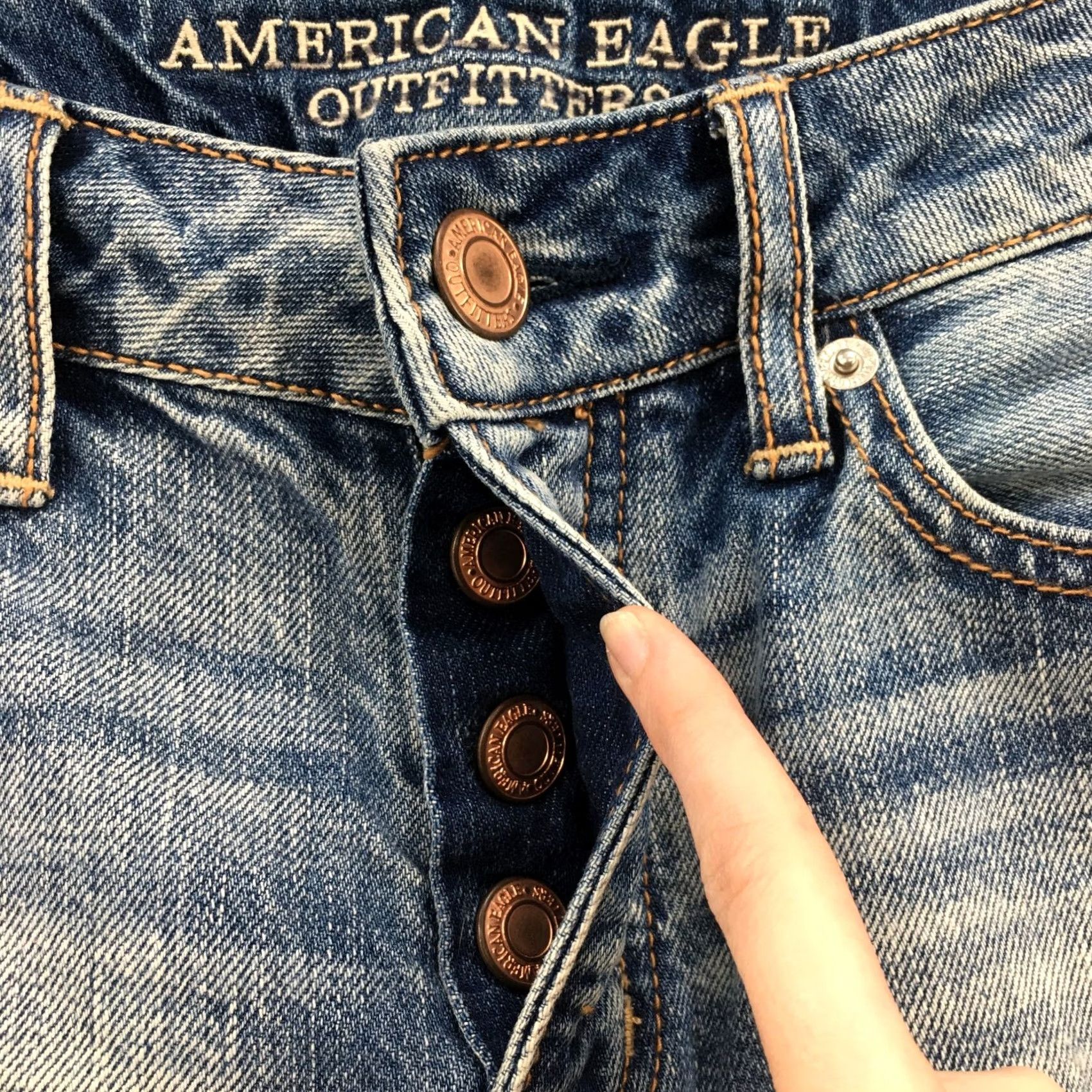 American Eagle Outfitters American Eagle Outfitters Jeans Womens 00R Cropped Blue Denim Size 24" / US 00 / IT 34 - 3 Thumbnail