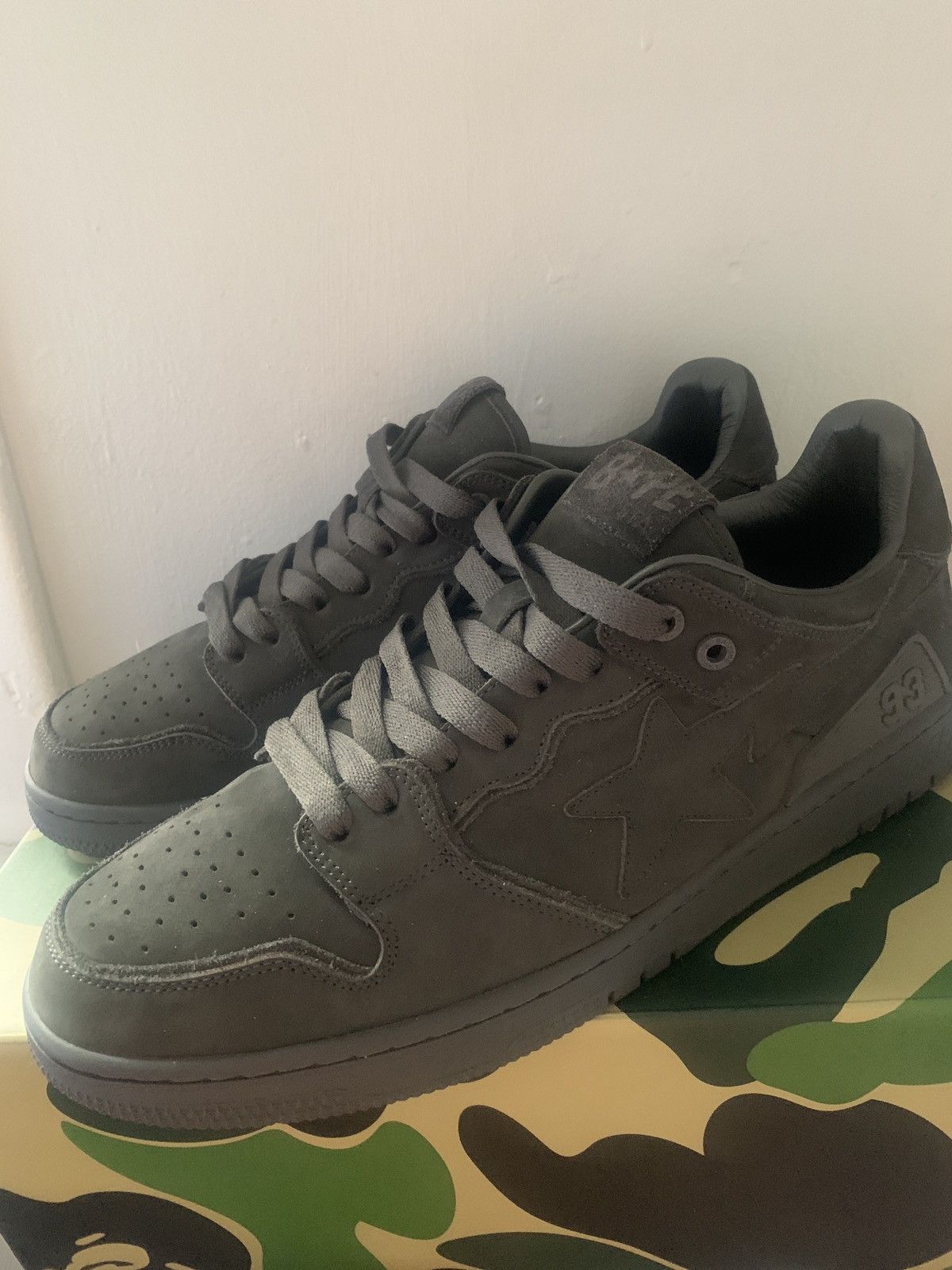 image of Bape Sk8 Sta Shoes in Black, Men's (Size 13)
