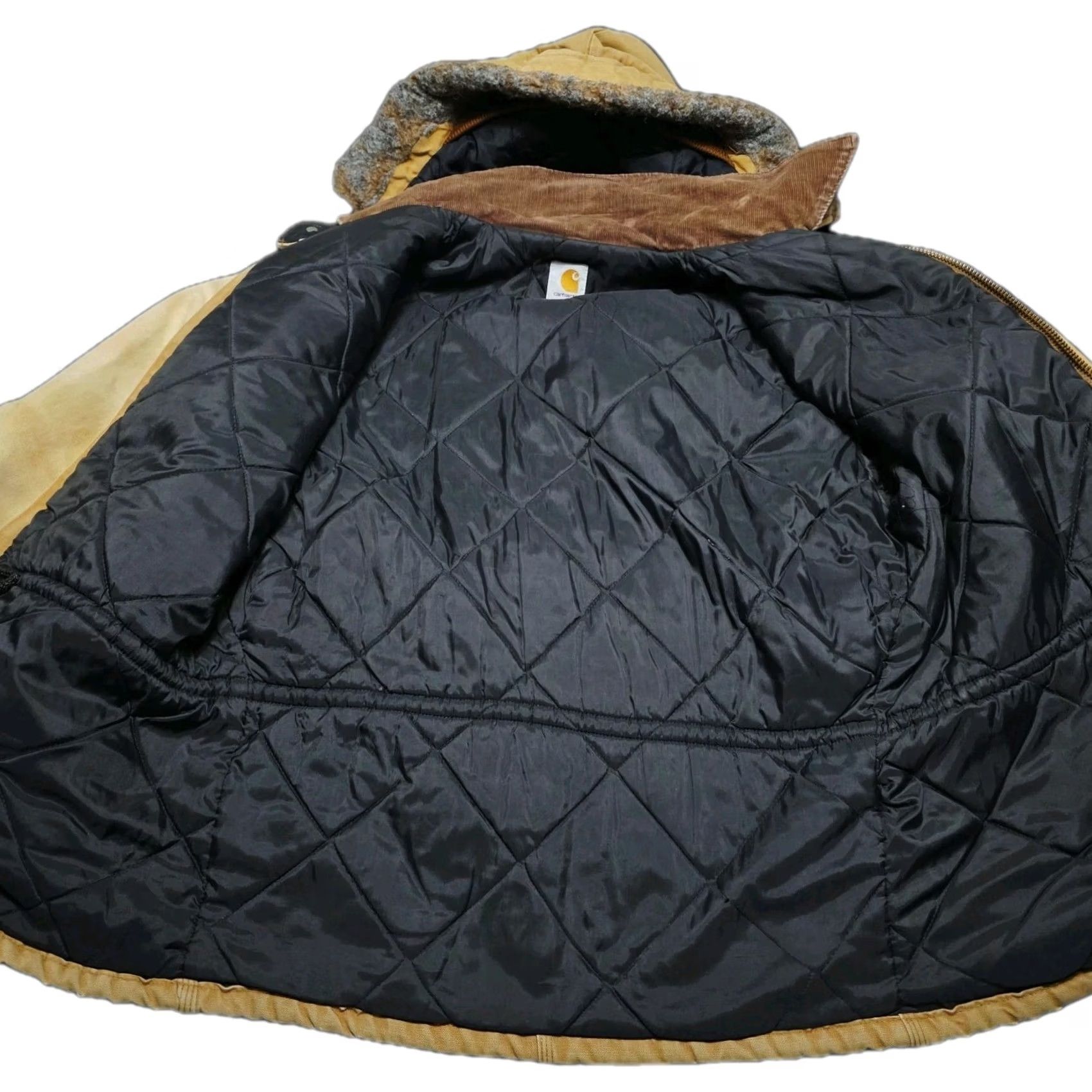 Carhartt VINTAGE Carhartt Beige Canvas Work Wear Work Jacket Removable Hood Fits M Men Medium Knit Zipper Logo Quilted Hooded Adjustable Size US M / EU 48-50 / 2 - 5 Thumbnail