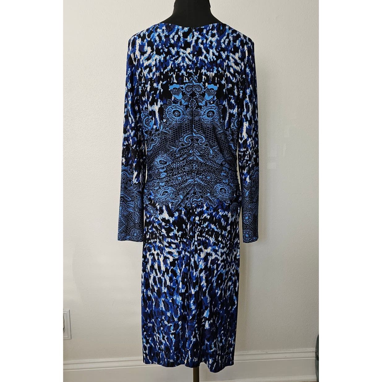 Meister David Meister Leopard and Medallion Fitted Ruching Dress 12 Size XL / US 12-14 / IT 48-50 - 3 Thumbnail