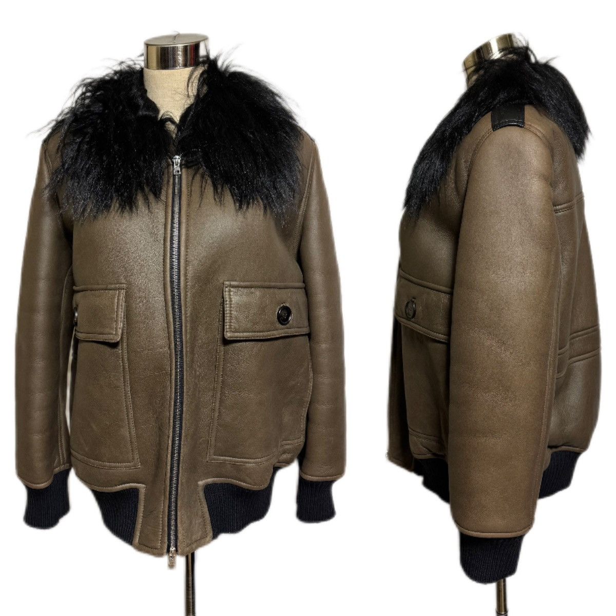 Marni Marni full fur lining leather blouson bomber jacket 42 olive Size M / US 6-8 / IT 42-44 - 11 Thumbnail