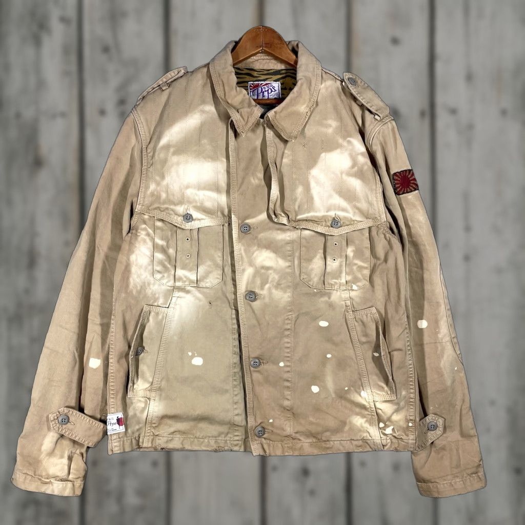 Prps VINTAGE PRPS x Zimbabwe Military Jacket L Mens Canvas Khaki ...