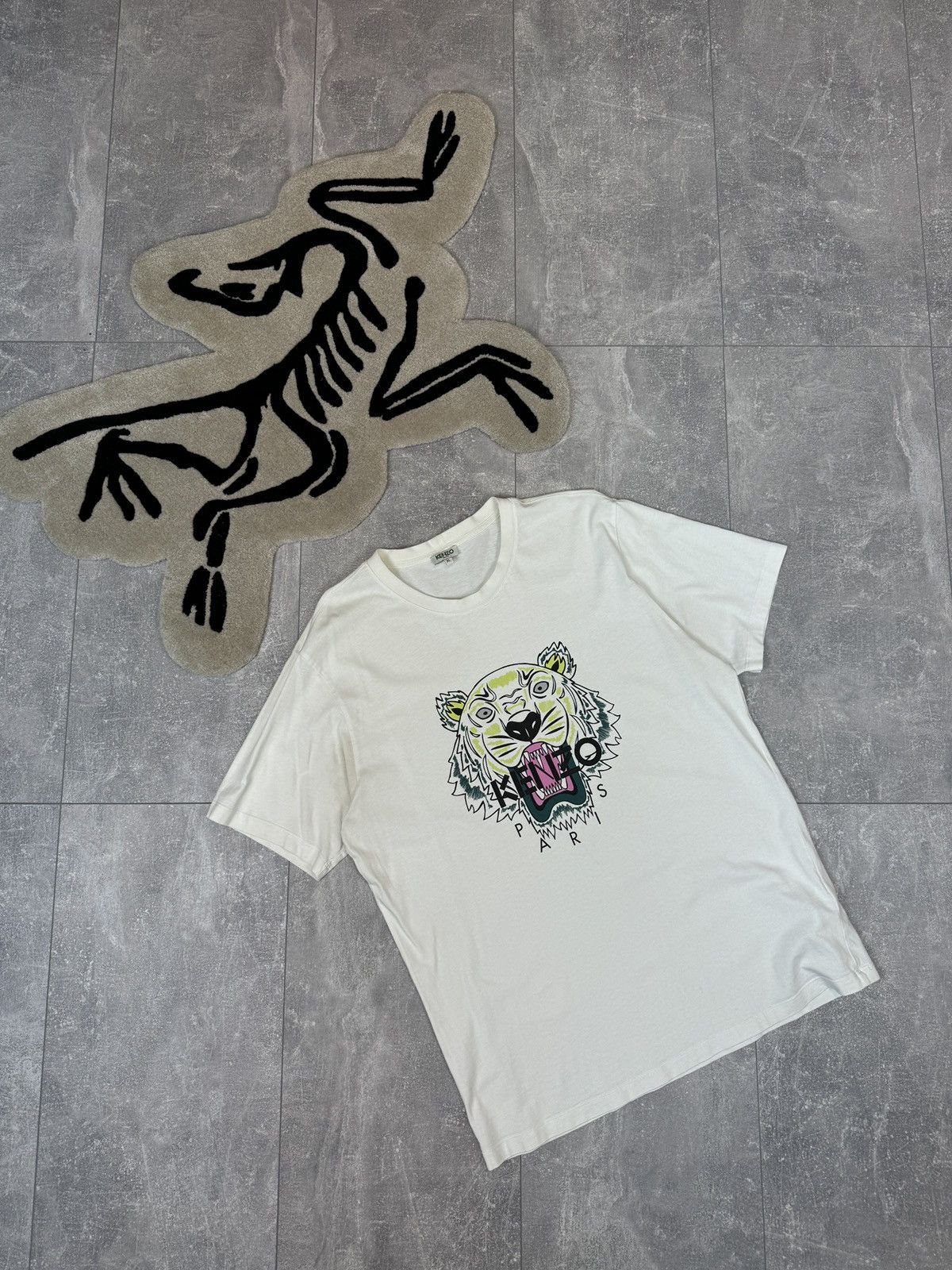 Kenzo × Vintage Mens Vintage Kenzo Paris tiger logo T-shirt tee luxury Size US XL / EU 56 / 4 - 1 Thumbnail