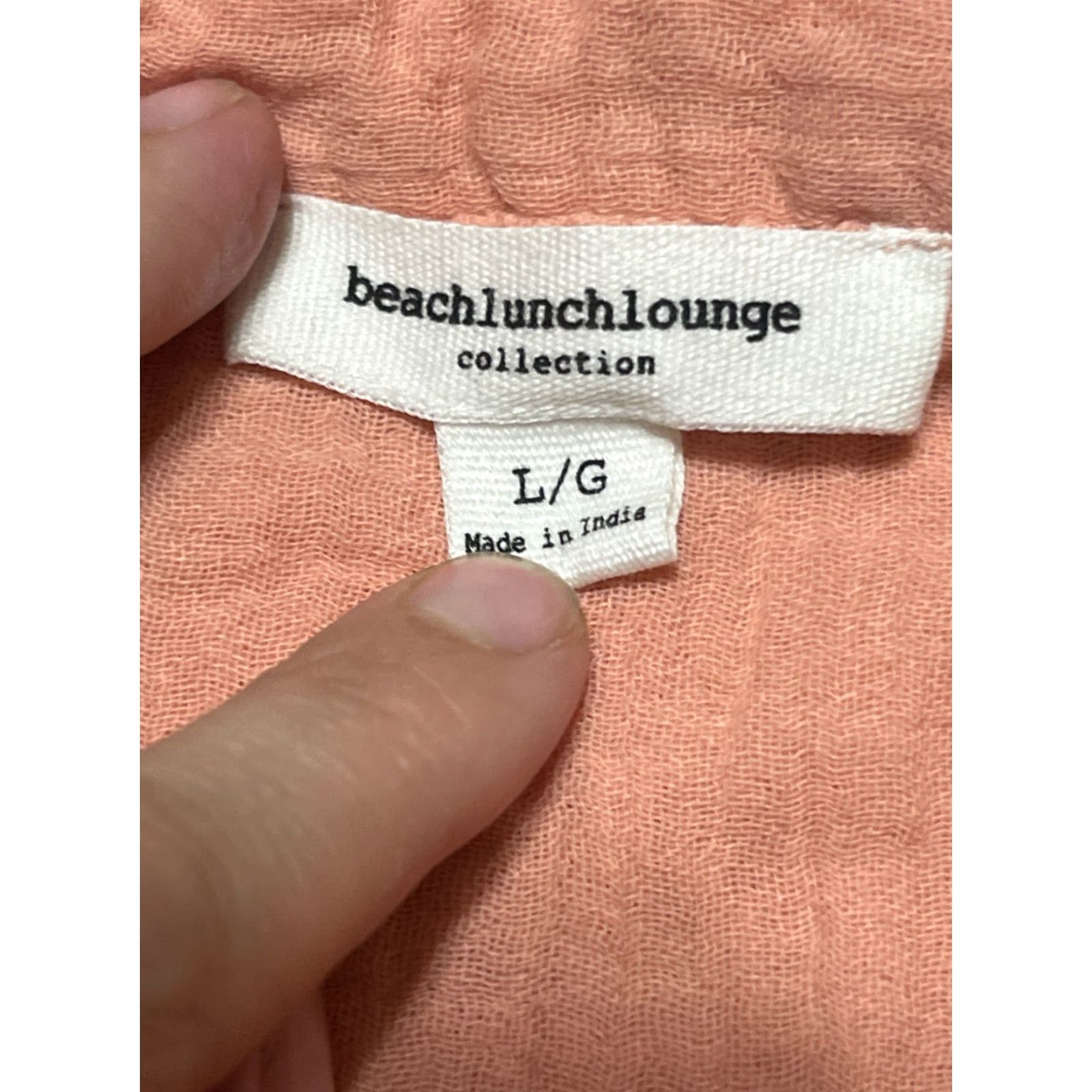 Vintage Beach Lunch Lounge Shirt Women's Large Pink Long Sleeve V-neck Collared Shirt Size L / US 10 / IT 46 - 5 Thumbnail