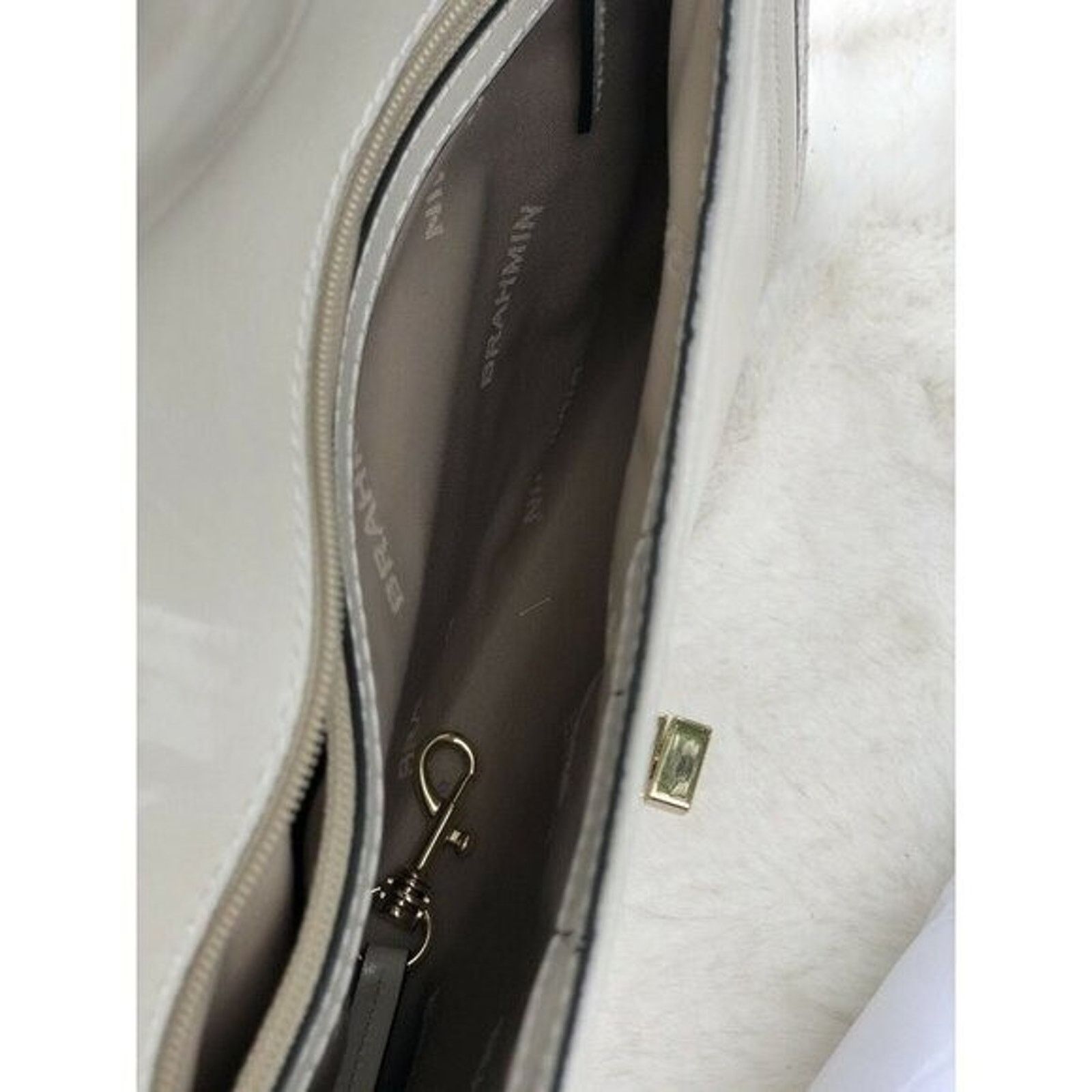 BRAHMIN Brahmin Ruth Ivory Benett wristlet Large Leather B000506 Size ONE SIZE - 2 Thumbnail