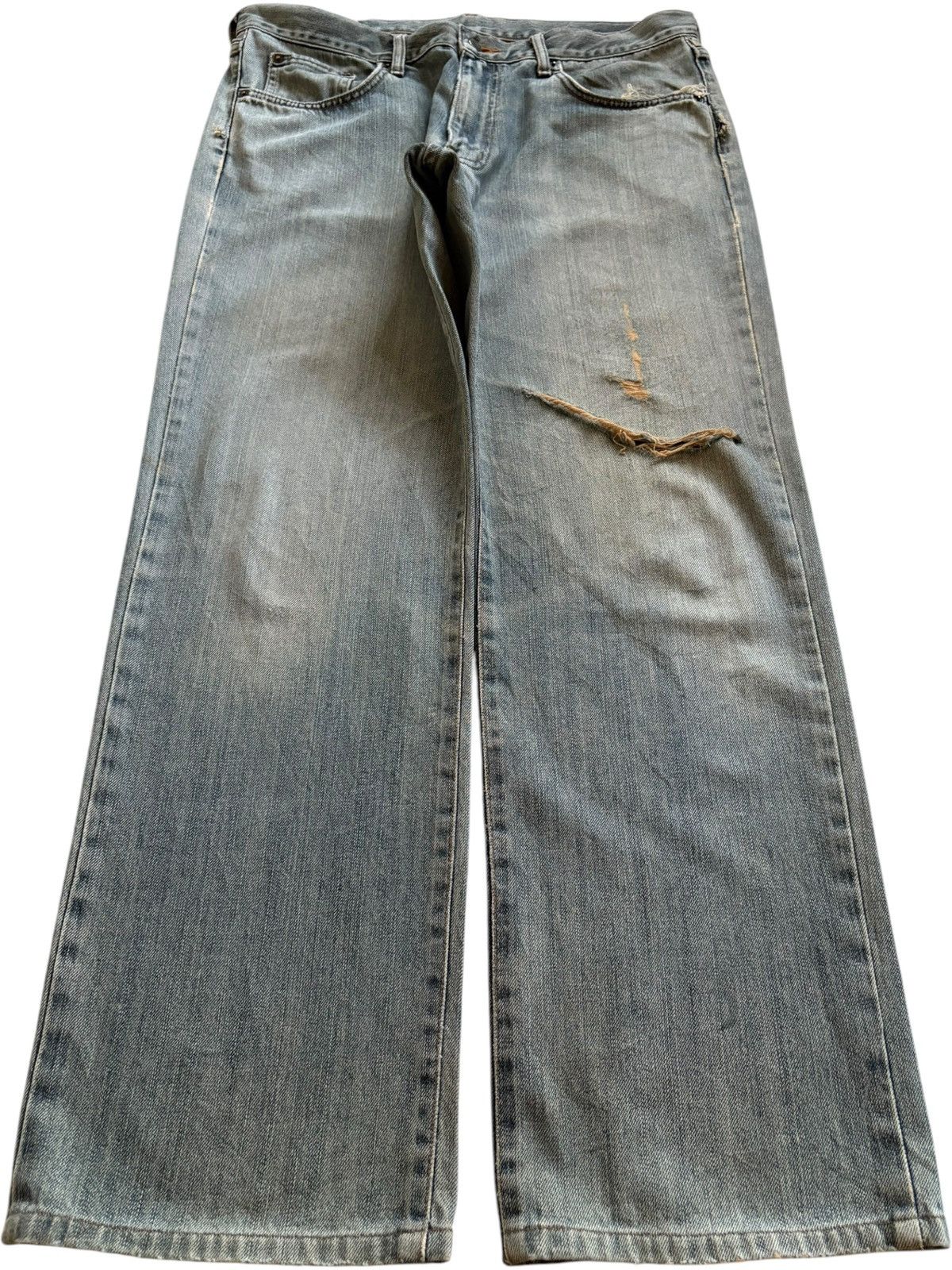 Edwin Vintage Japanese Edwin Rusty Mud Wash Ripped Baggy Jeans Size US 36 / EU 52 - 1 Thumbnail