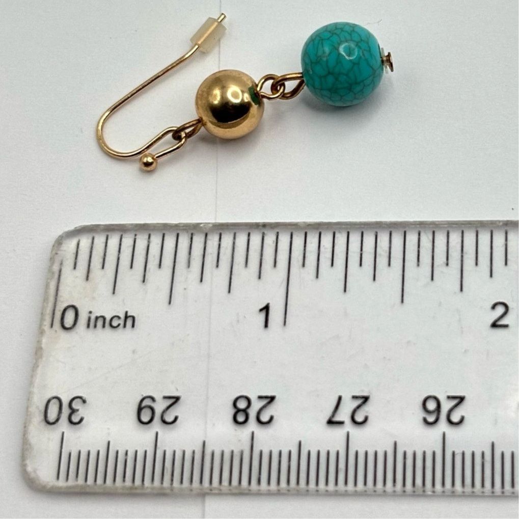 Other Gold & Turquoise Western Earrings Size ONE SIZE - 3 Thumbnail
