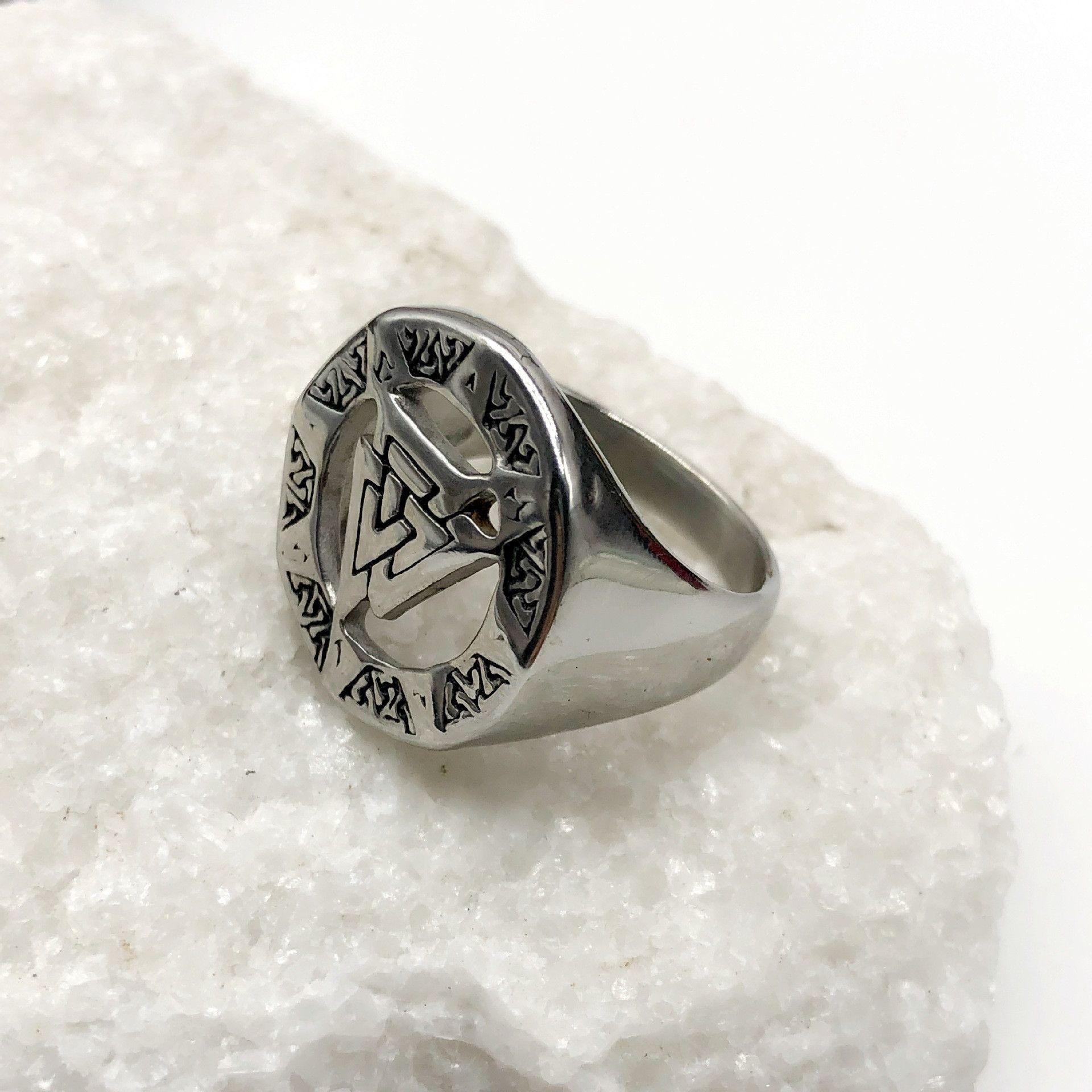 Jewelry Hip-hop Jewelry Rings Open Size Chrome Ring (Size 7-13) Size ONE SIZE - 2 Thumbnail
