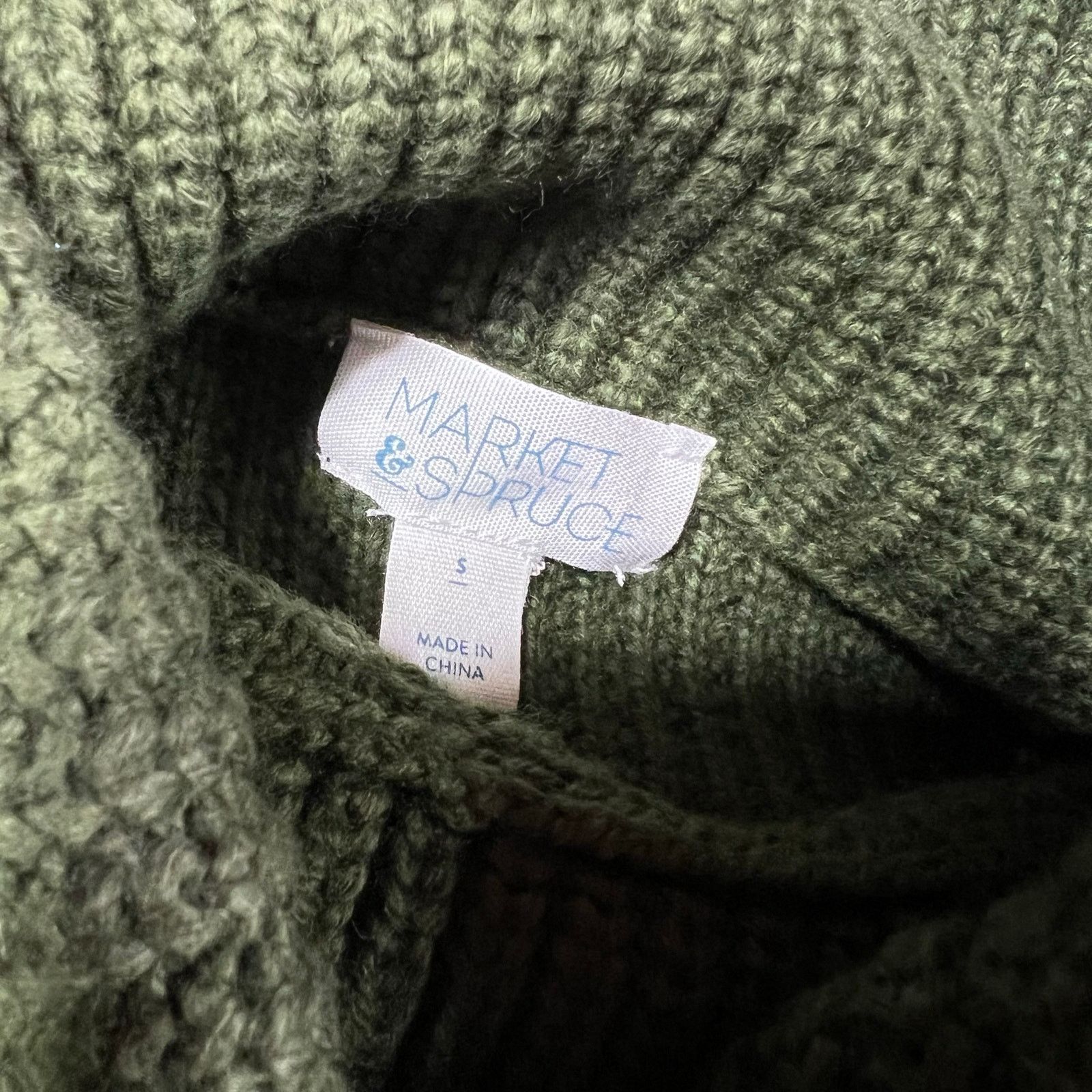 Other Market & Spruce Small Forest Green Cowl Neck Sweater Size S / US 4 / IT 40 - 4 Thumbnail