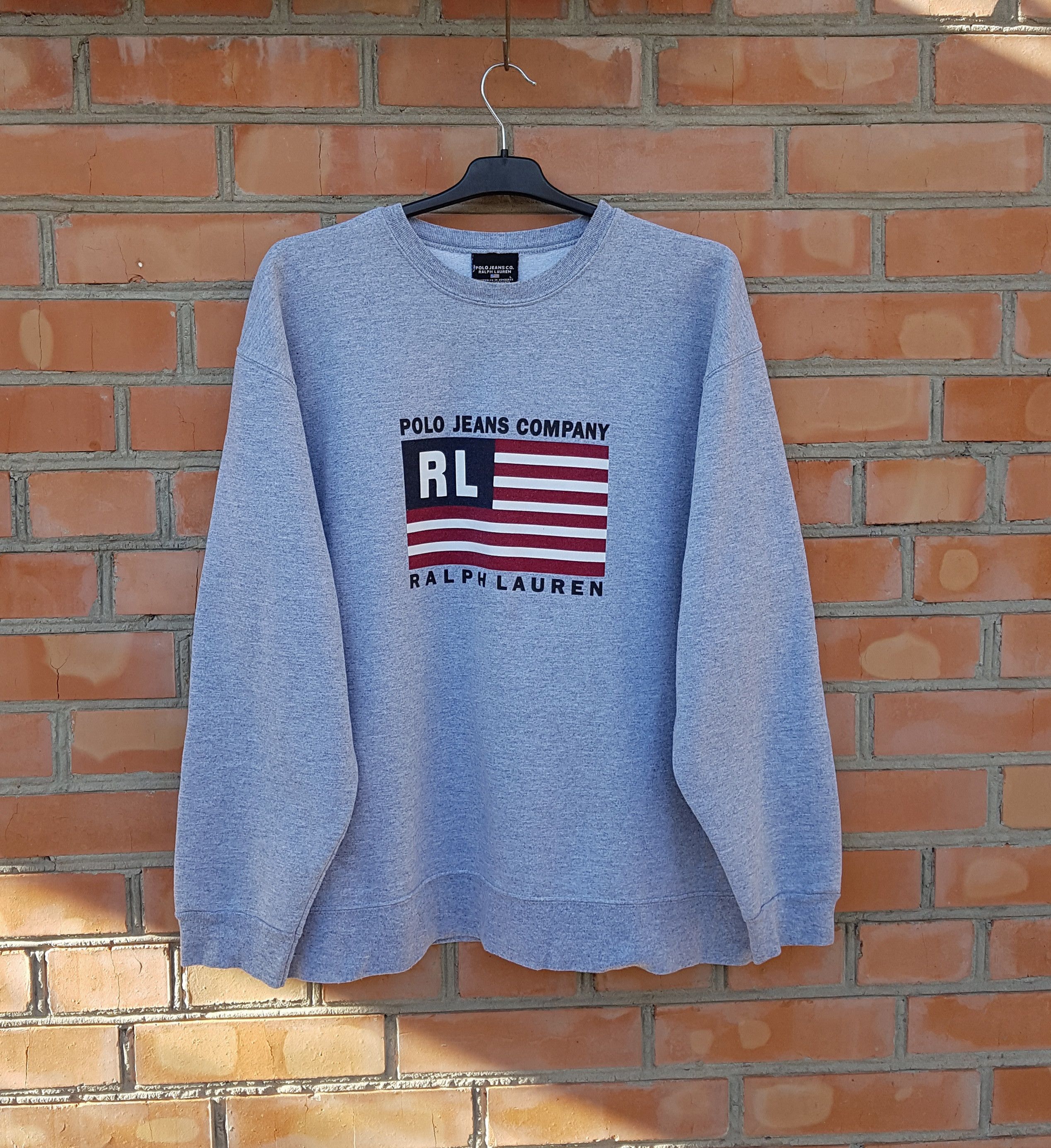 Polo Ralph Lauren y2k Vintage Ralph Lauren Polo Jeans USA flag Sweatshirt Size US L / EU 52-54 / 3 - 2 Thumbnail