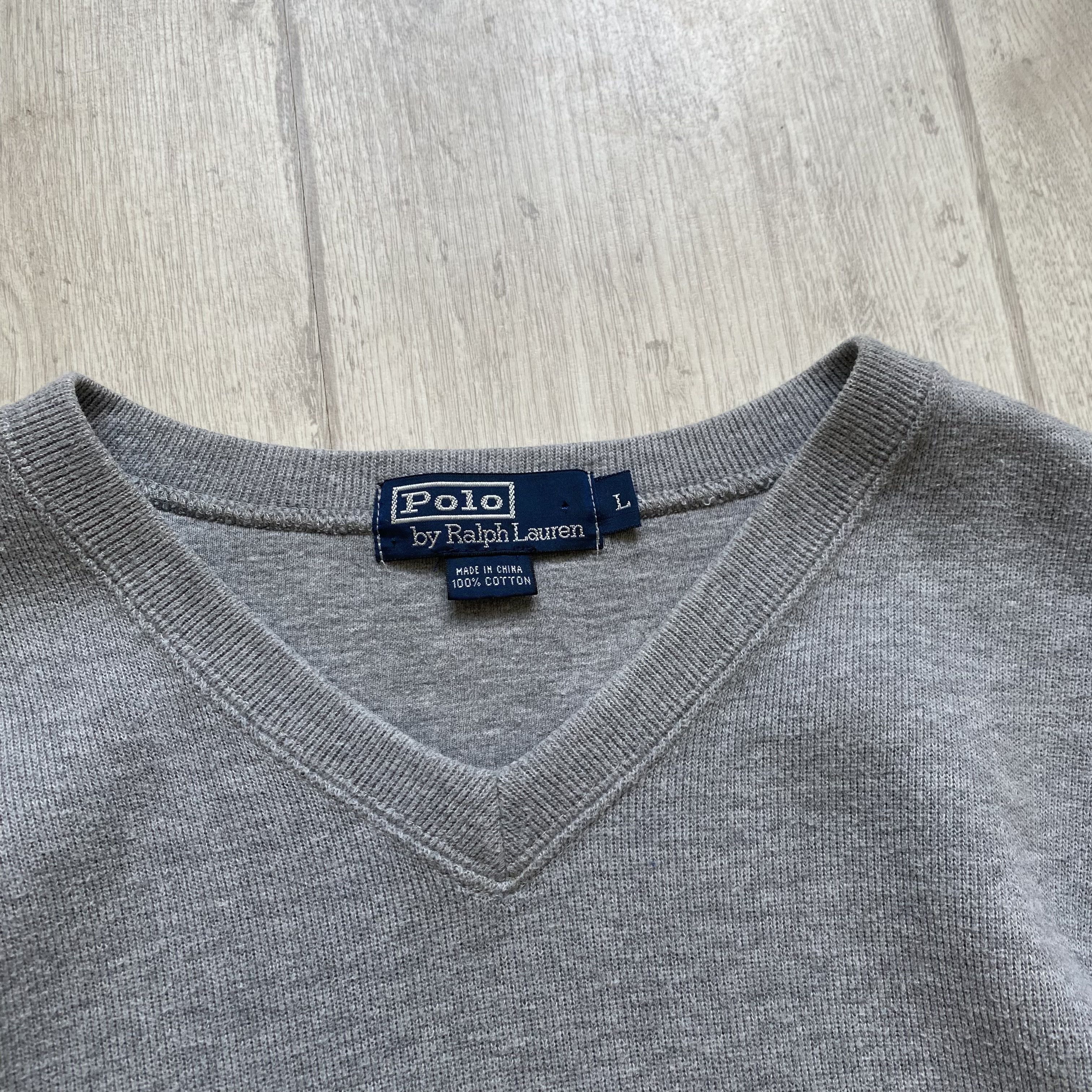 Polo Ralph Lauren Oldmoney Vintage 90s Polo Ralph Lauren Sweatshirt V-Neck Size US L / EU 52-54 / 3 - 6 Thumbnail
