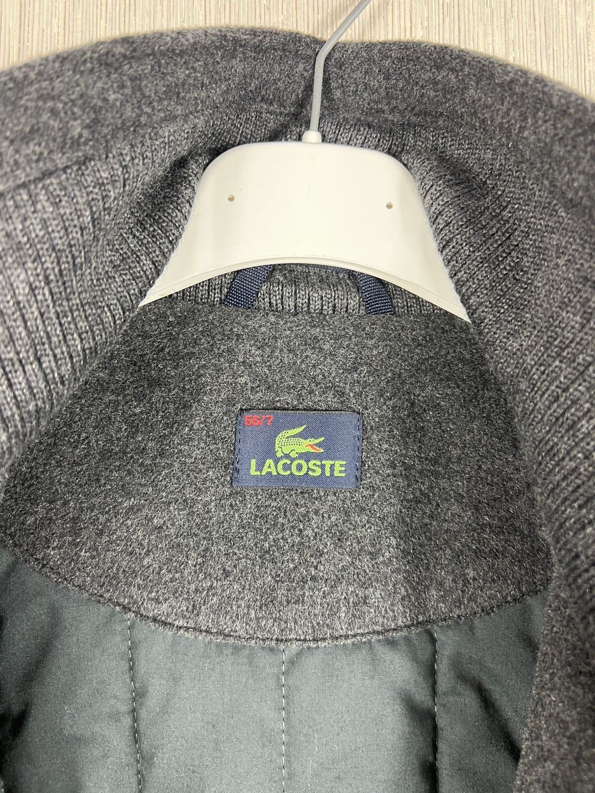 Lacoste Vintage Lacoste wool zip coat jacket metal logo crocodile Size US XL / EU 56 / 4 - 21 Thumbnail