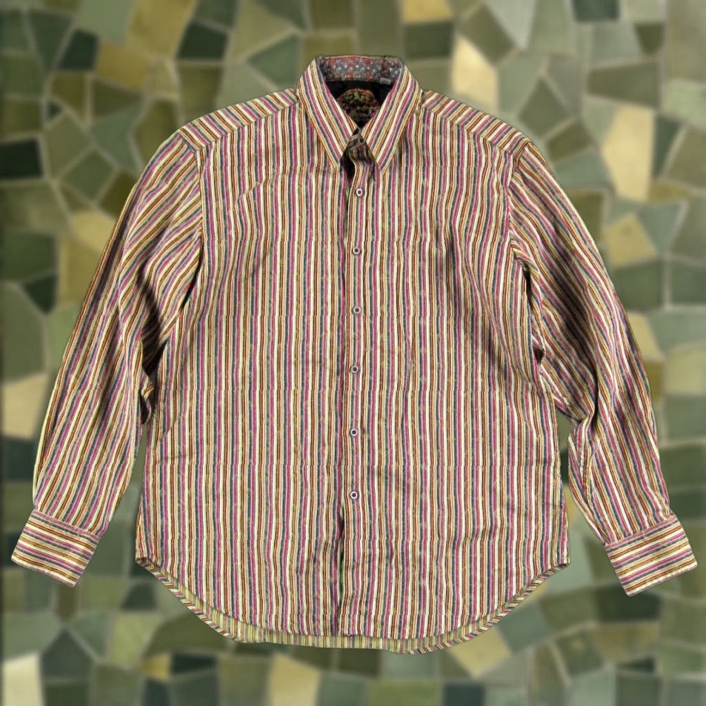 Robert Graham Robert Graham Red Long Sleeve Shirt Button-Up Stripe Shirt L Mens Shirt Size US L / EU 52-54 / 3 - 1 Thumbnail