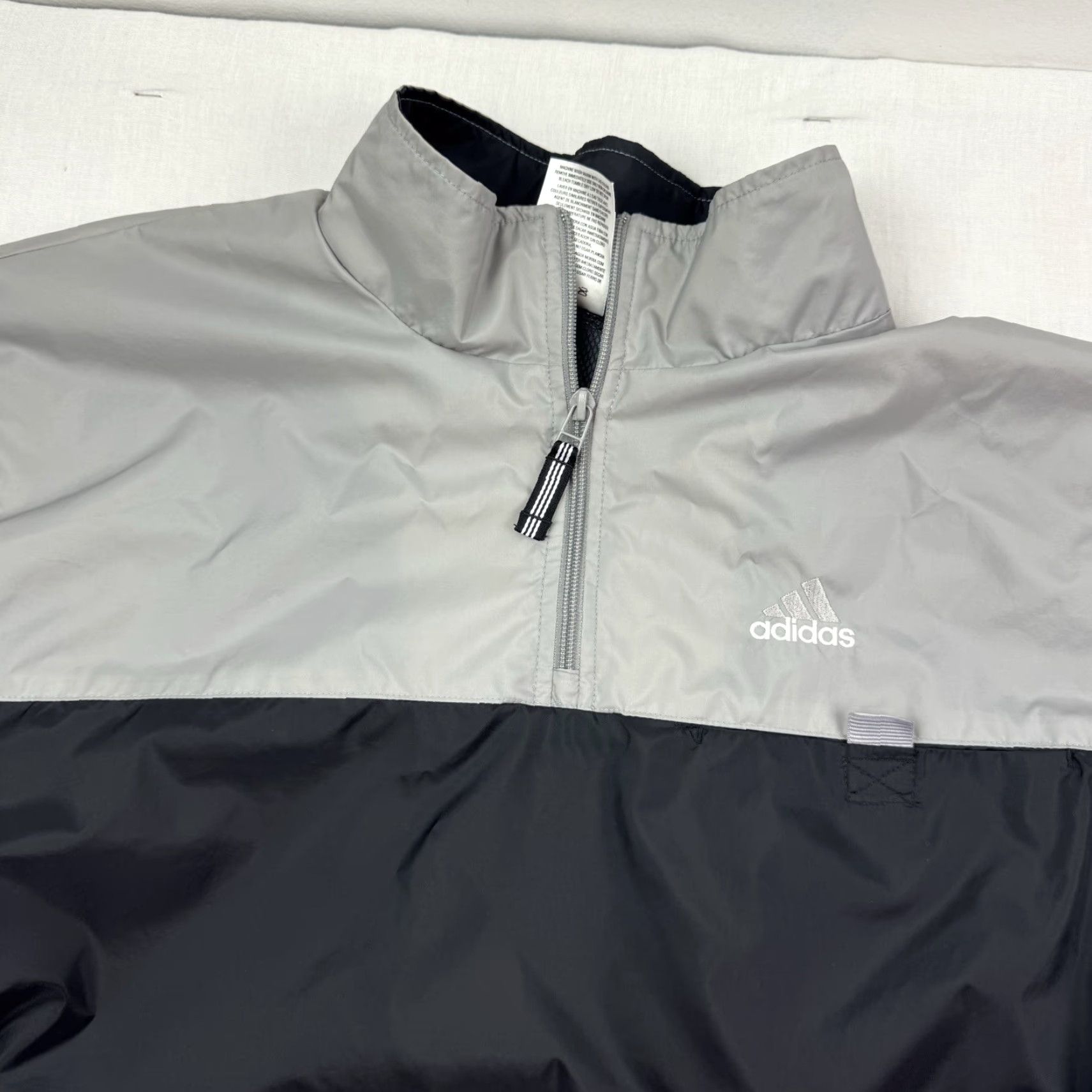Adidas VINTAGE Adidas Windbreaker Jacket Adult Large Full Zip Collared Y2K Lightweight Black Men L Windbreaker 90s Sports Mens Size US L / EU 52-54 / 3 - 3 Thumbnail