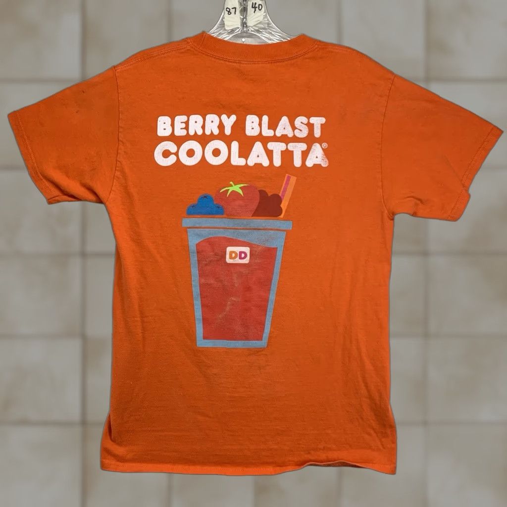 Port & Company VINTAGE Dunkin' Donuts T-Shirt Unisex Adults Small Cotton Orange Graphic Print 2020s Promotional Limited Edition Size US S / EU 44-46 / 1 - 1 Thumbnail