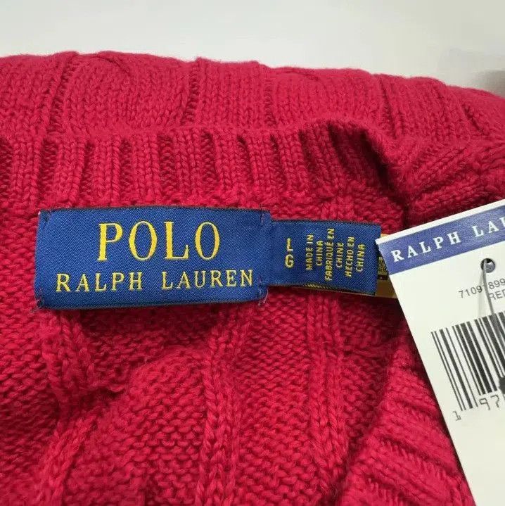 Polo Ralph Lauren Polo Ralph Lauren Cable Knit Logo Embroidered Sweater. Size US L / EU 52-54 / 3 - 4 Thumbnail