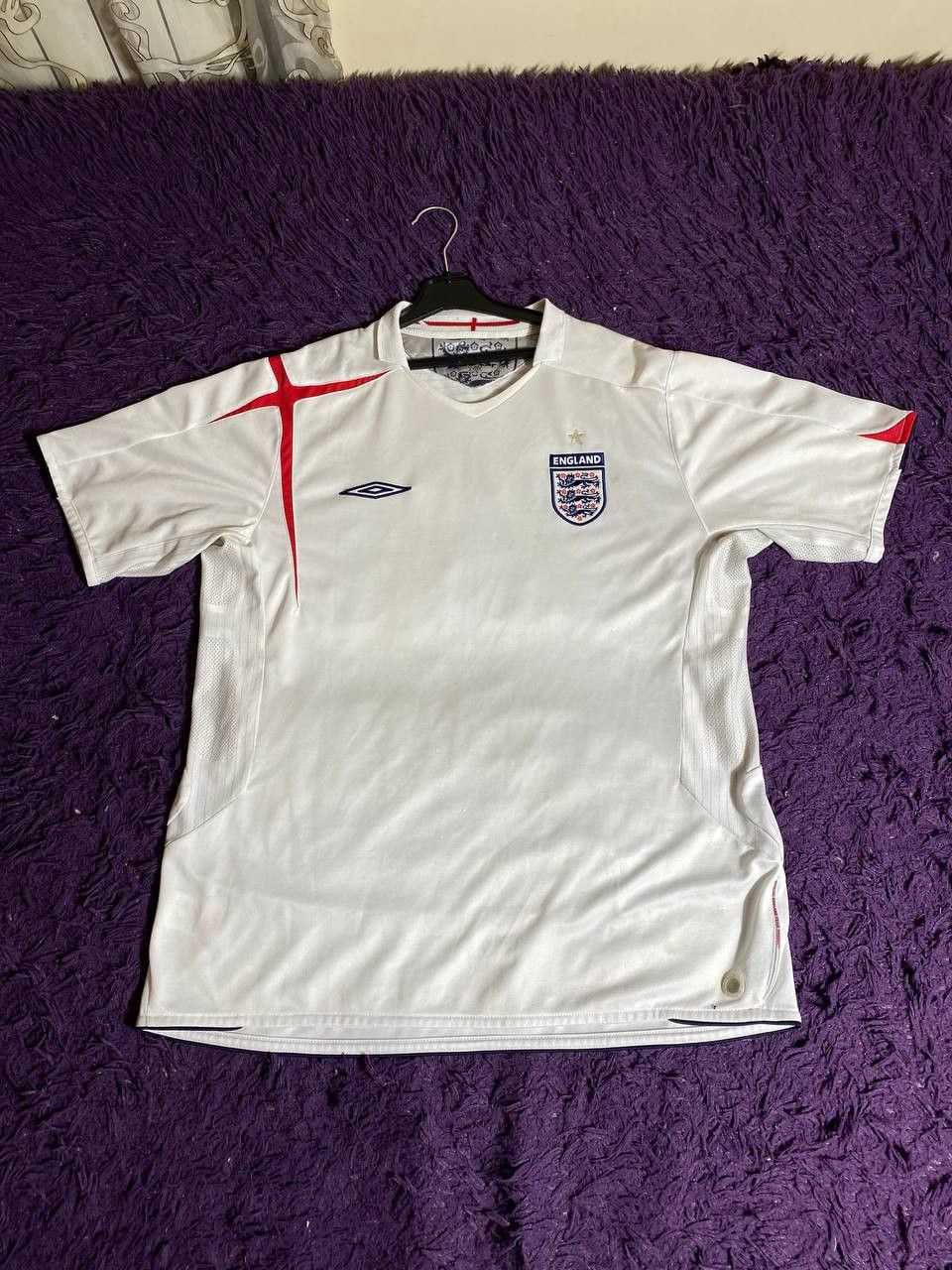 Umbro × Vintage Vintage Umbro England Soccer Jersey Polo T Shirt Size US XXL / EU 58 / 5 - 11 Thumbnail