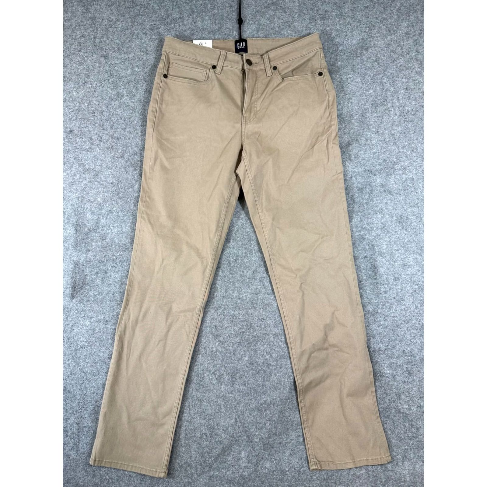 Gap Gap 5-Pocket Pants Mens 32x32 Khaki Beige Slim Fit Super Soft Stretch Twill Straight Leg NWT Size US 32 / EU 48 - 3 Thumbnail