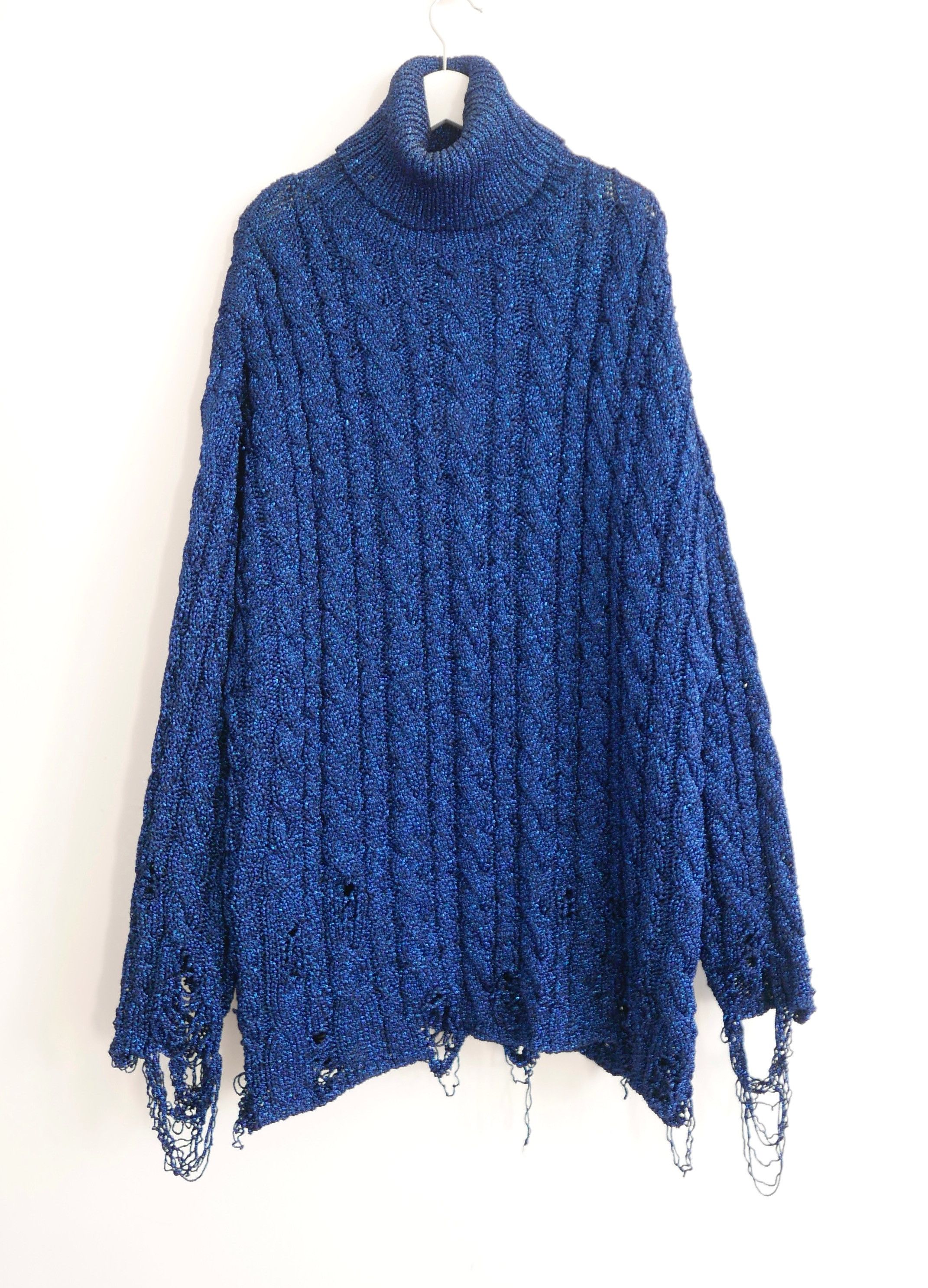 Balenciaga x Demna Gvasalia AW20 Metallic Distressed Sweater