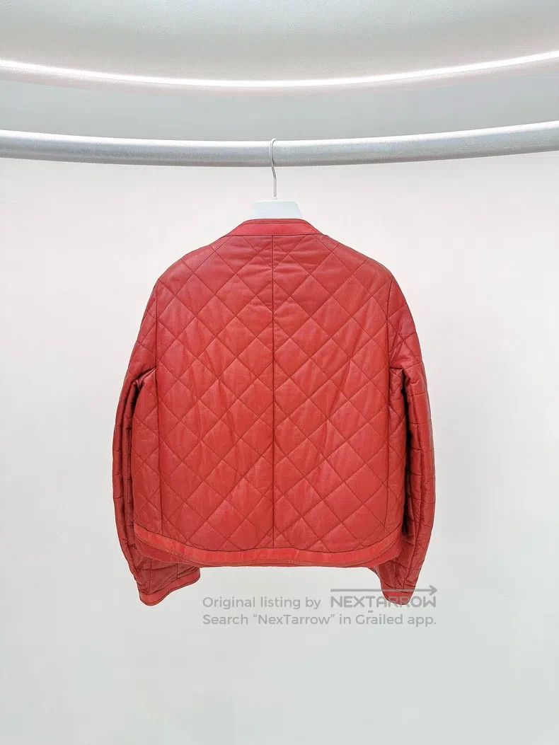 Hermes Hermes Red diamond-patterned leather coat Size XS / US 0-2 / IT 36-38 - 2 Thumbnail
