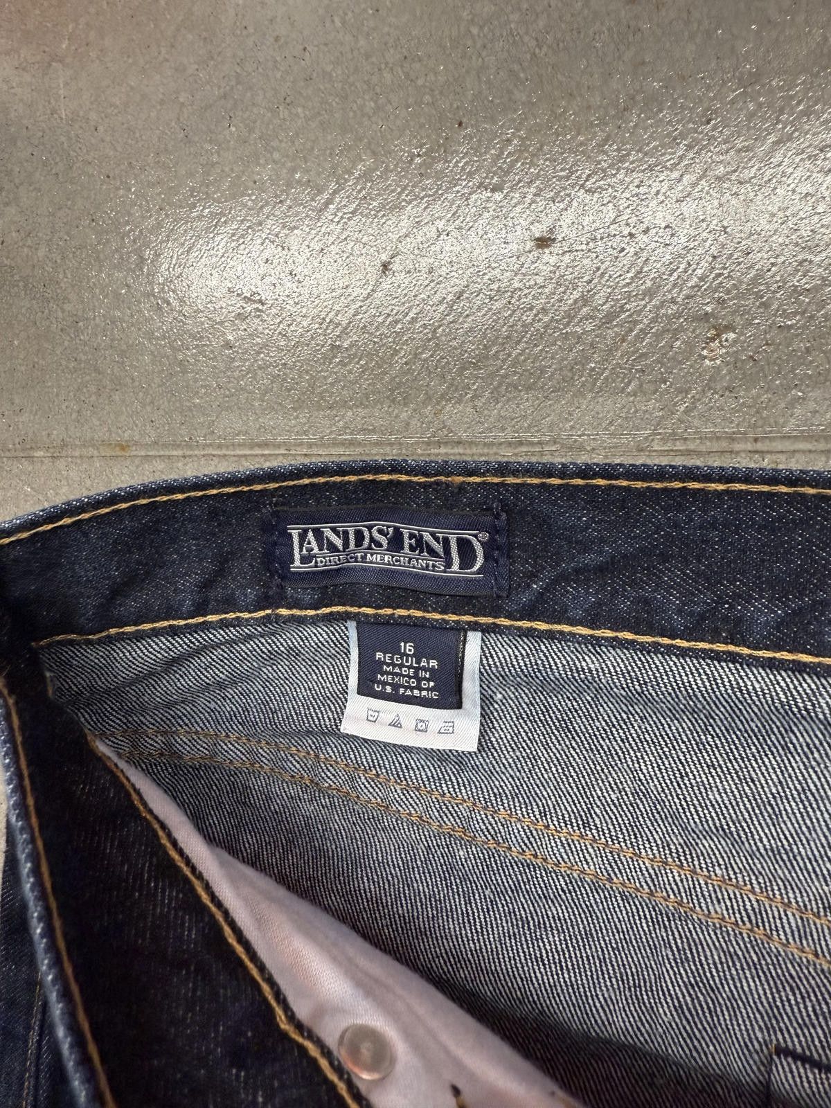 Lands' End Vintage 90s Land's End Relaxed Fit Indigo Womens Jeans NWT Size US 34 / EU 50 - 3 Thumbnail