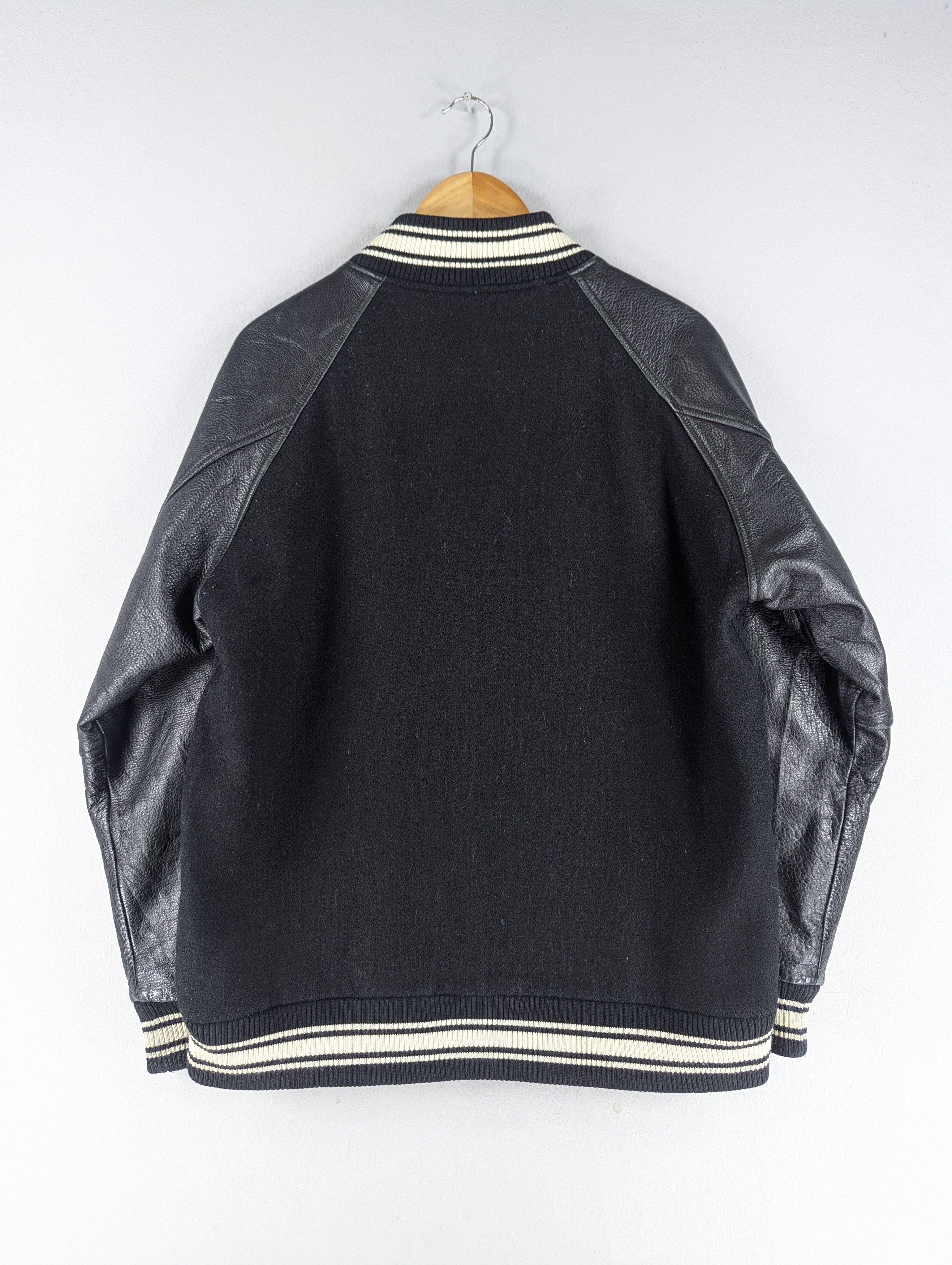 Japanese Brand Vintage Mackdaddy Wool Varsity Sleeve Leather Jacket Size US L / EU 52-54 / 3 - 15 Thumbnail
