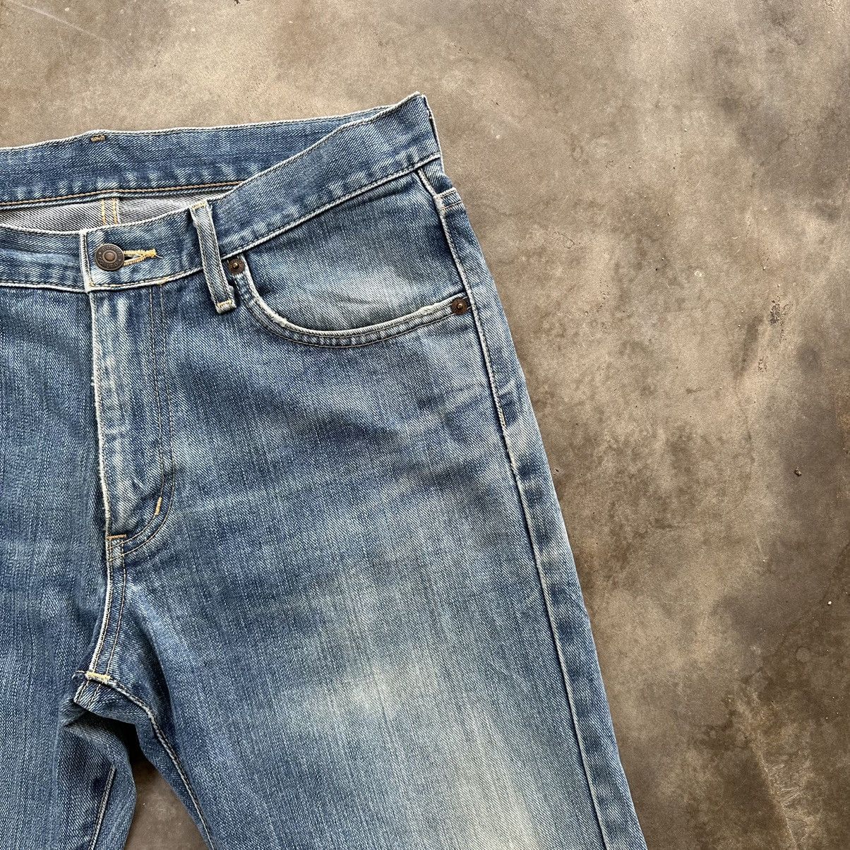 Japanese Brand Vintage Edwin Faded Rusty Denim Jean Pant W32 Size US 32 / EU 48 - 4 Thumbnail