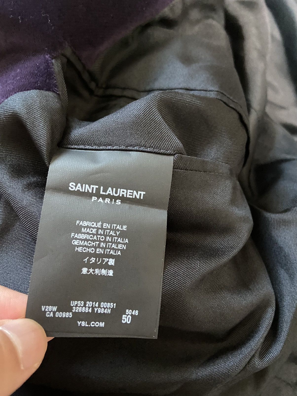 Saint Laurent Paris 50 Saint Laurent ss15 purple velvet blazer suit Size US M / EU 48-50 / 2 - 5 Thumbnail