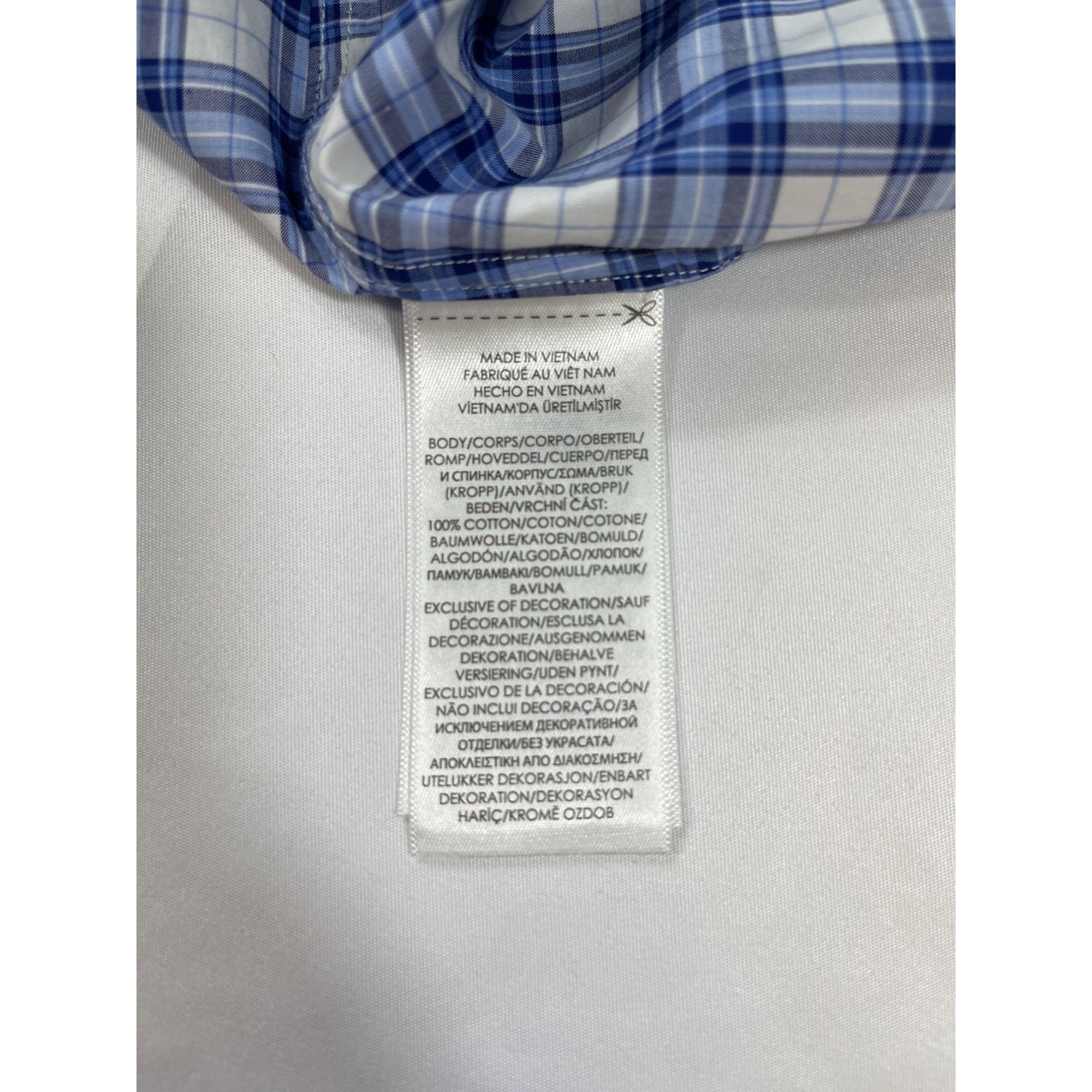 Ralph Lauren Ralph Lauren SKU 7540 Mens Blue and White Plaid Dress Shirt Size US L / EU 52-54 / 3 - 12 Thumbnail