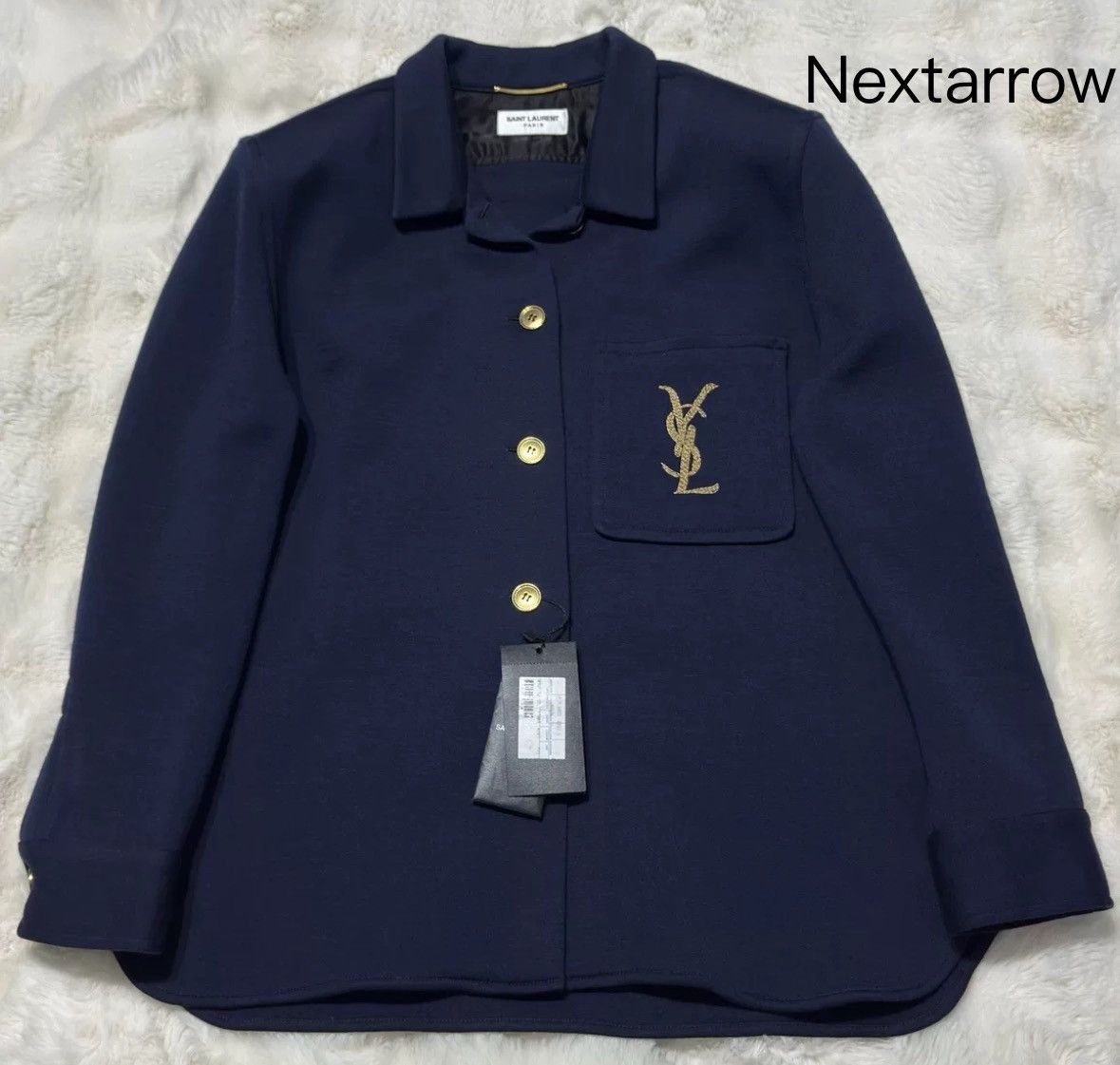 Saint Laurent YSL's new logo shirt jacket