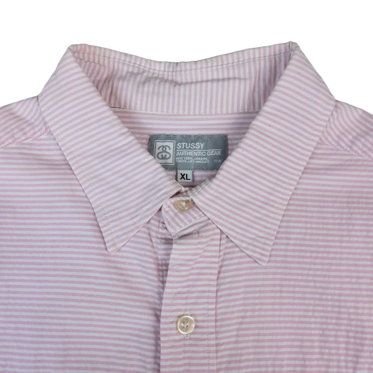 Stussy Vintage Stussy Striped Short Sleeve Button Up Shirt Size L Size US L / EU 52-54 / 3 - 3 Thumbnail