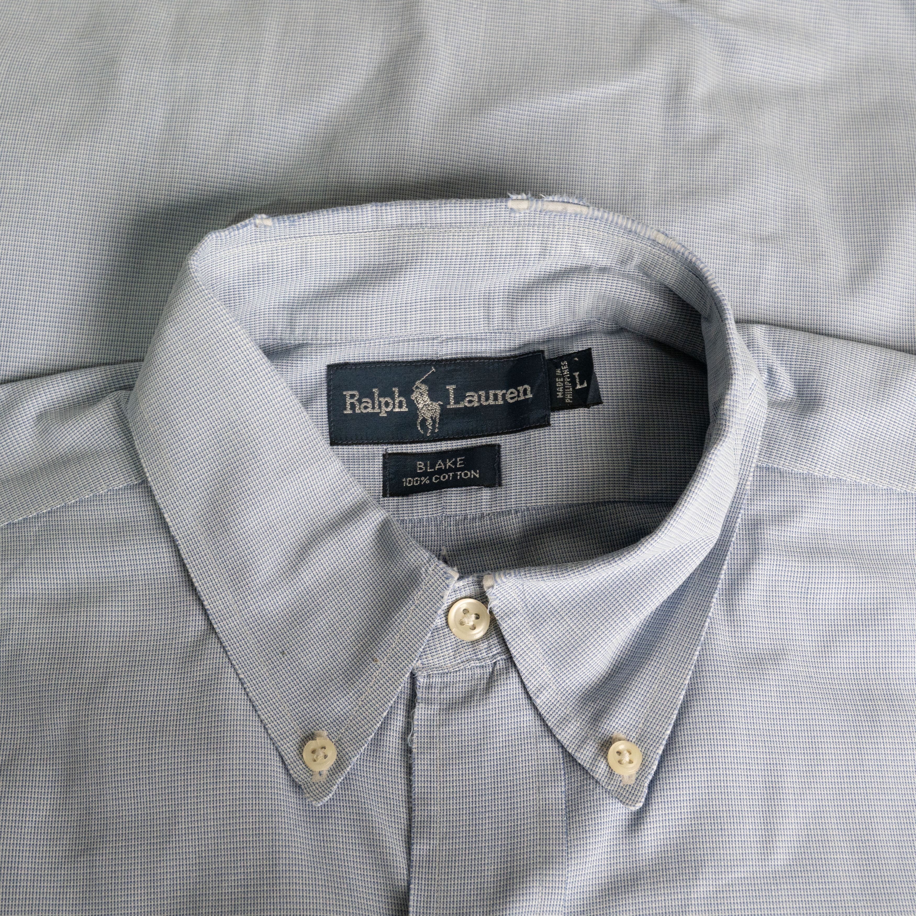 Polo Ralph Lauren Vintage 1990's Polo Ralph Lauren Distressed Button Shirt Size US L / EU 52-54 / 3 - 4 Thumbnail