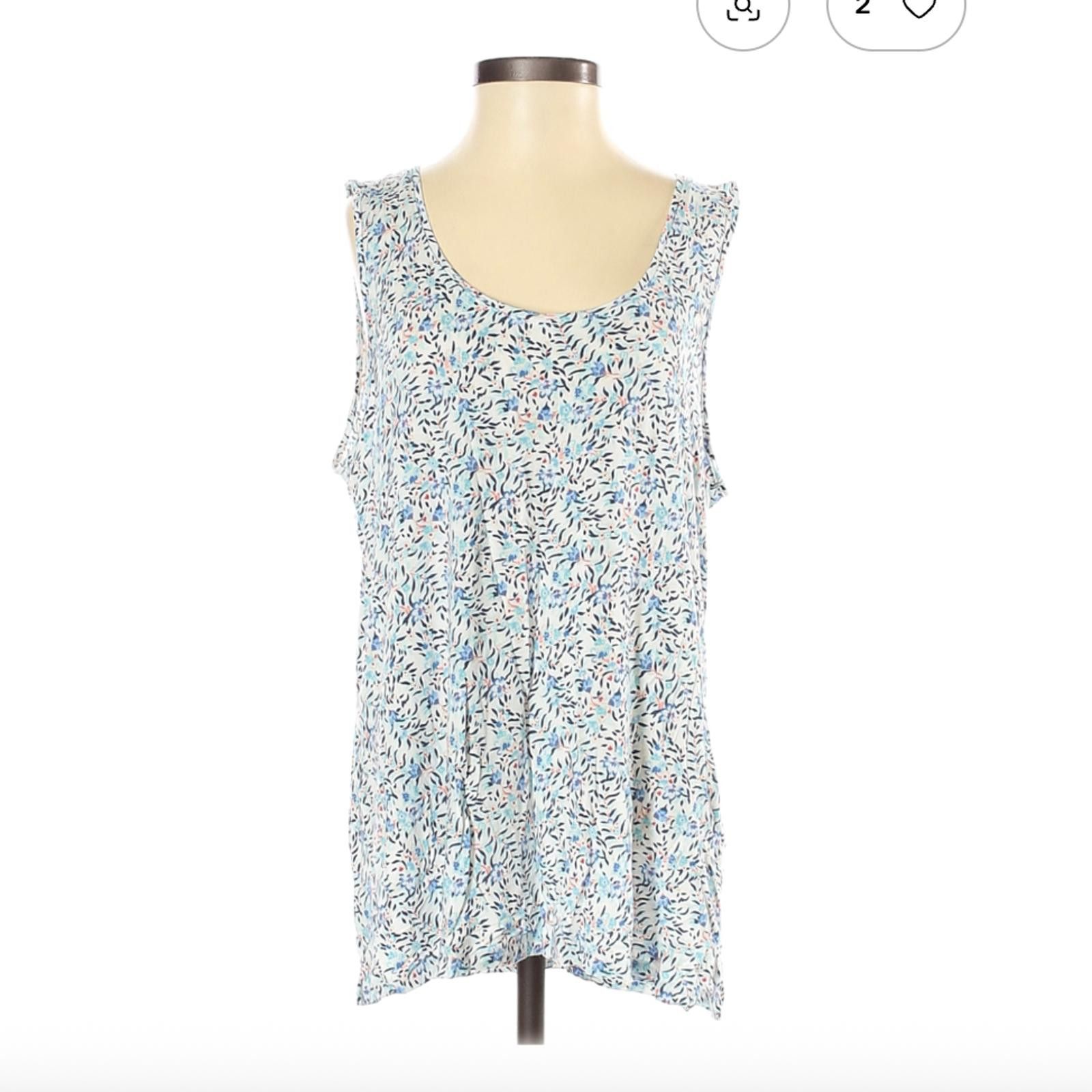 Other White House Black Market Blue Rayon Spandex Tank Top Size M Size M / US 6-8 / IT 42-44 - 1 Thumbnail