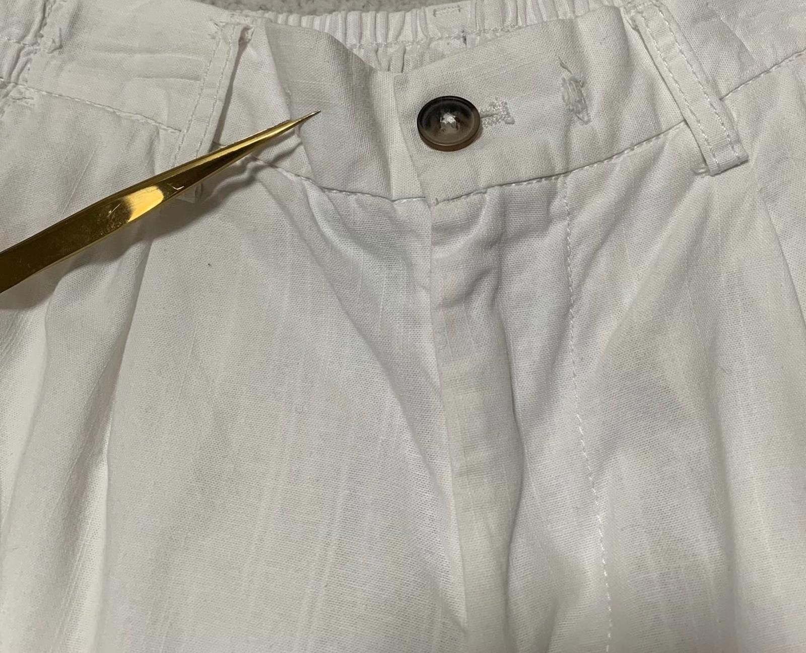 Other Dan John Men's White Cotton Elastic Waist Pants 36 Size US 36 / EU 52 - 2 Thumbnail