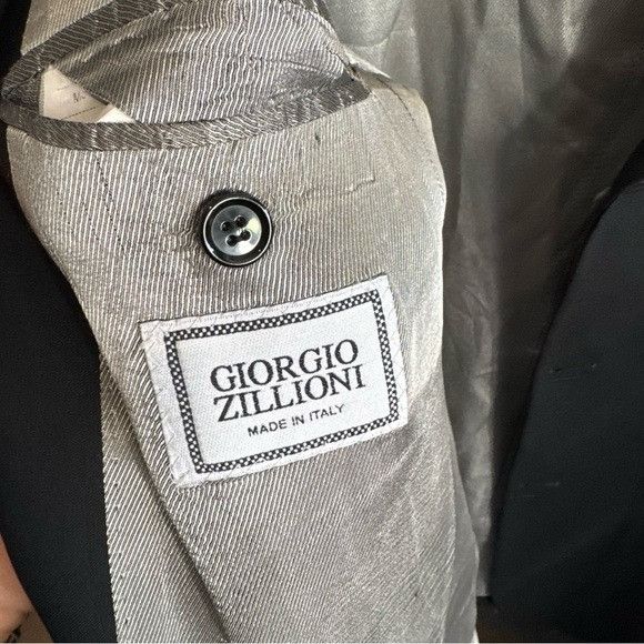 Designer Giorgio Zillioni Elegant Charcoal Men's Suit Jacket Sz 40R Size 40R - 2 Thumbnail