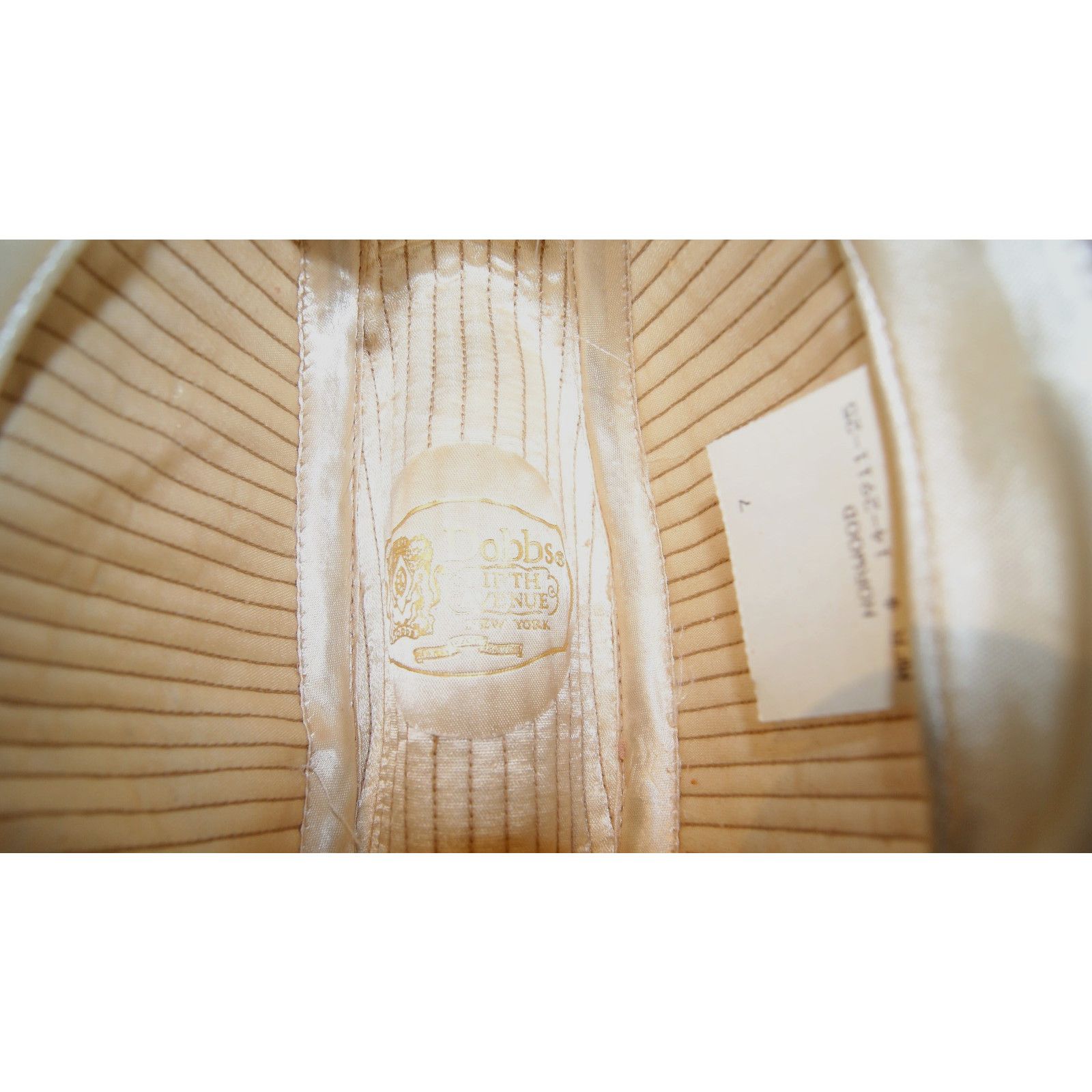 Vintage VTG Dobbs Fifth Avenue Hat Tan Corduroy Feather Fedora Men 7 Size ONE SIZE - 9 Thumbnail