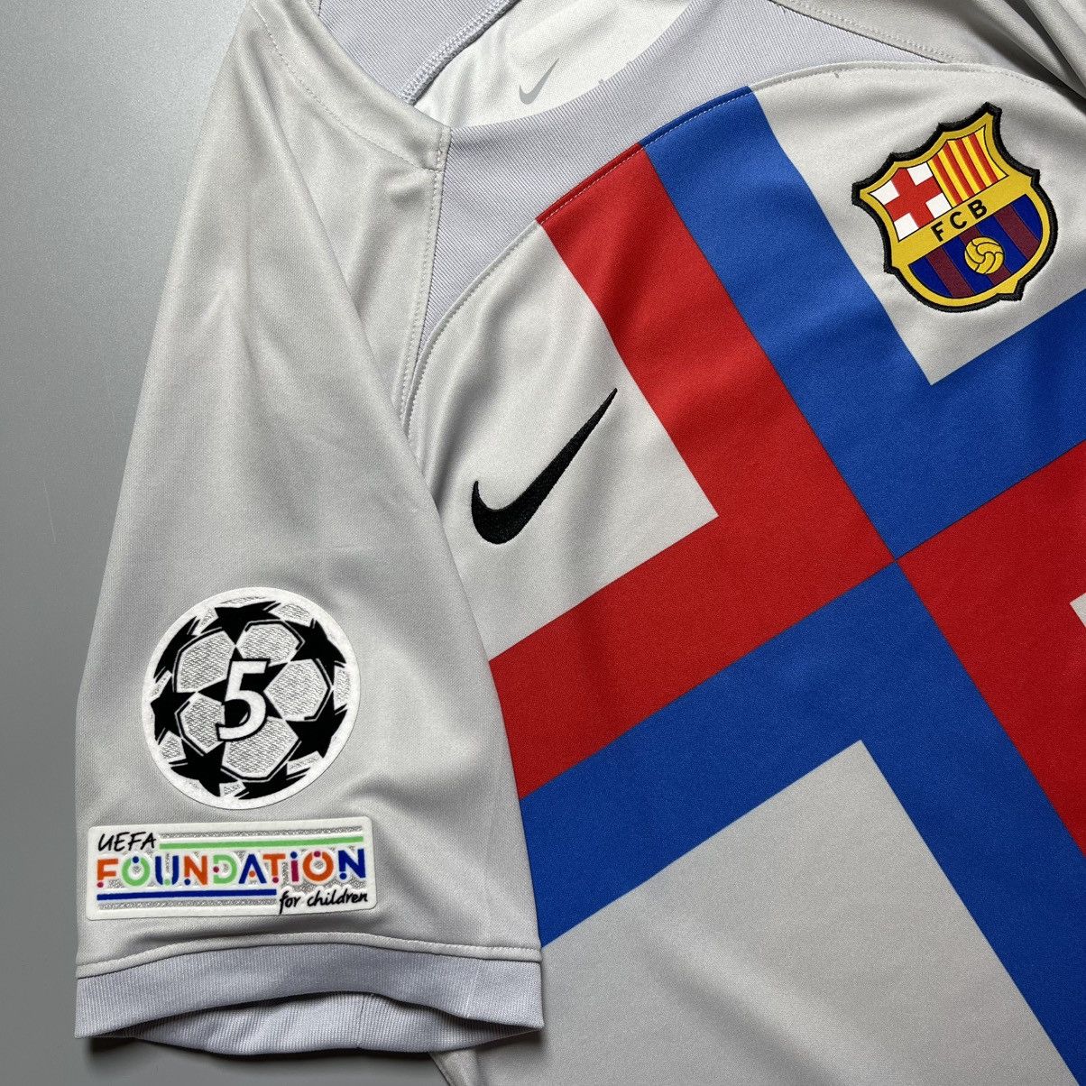Nike × Vintage BARCELONA NIKE 2022/2023 SOCCER THIRD JERSEY #9 LEWANDOWSKI Size US M / EU 48-50 / 2 - 4 Thumbnail