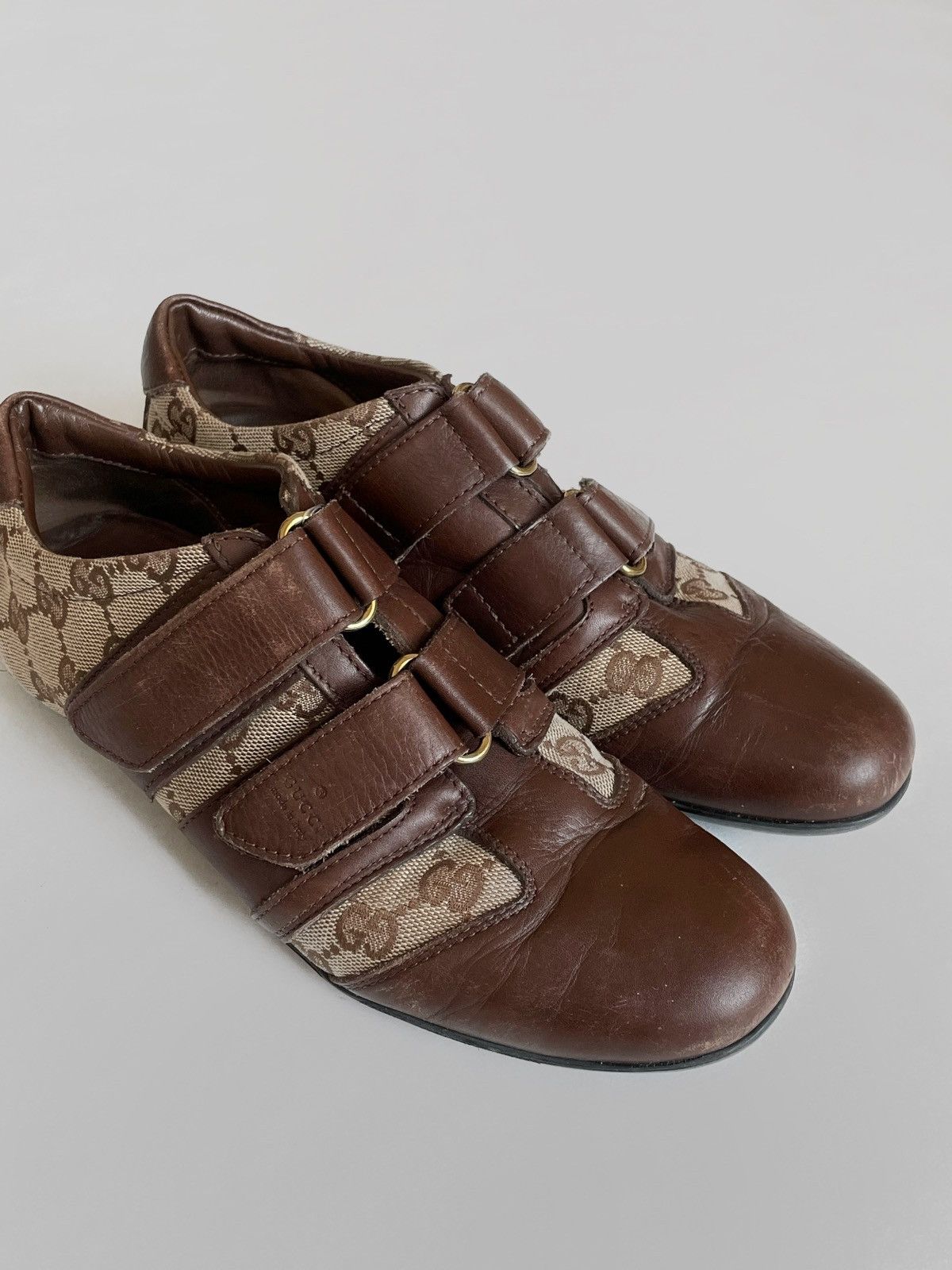 Gucci Vintage Gucci monogram leather boxing/soccer sneakers Size US 8 / IT 38 - 3 Thumbnail