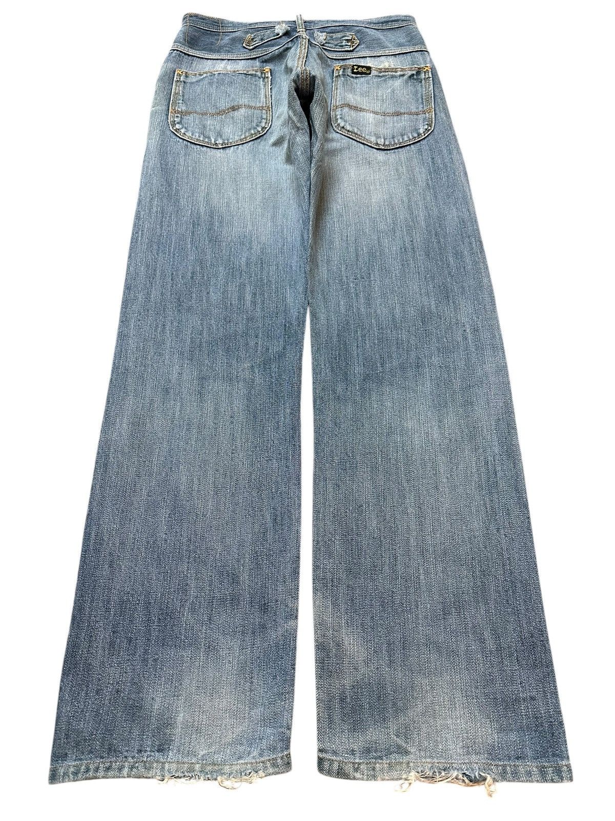 Lee Vintage Lee Buckle Style Faded Wash Distressed Baggy Jeans Size US 30 / EU 46 - 2 Thumbnail