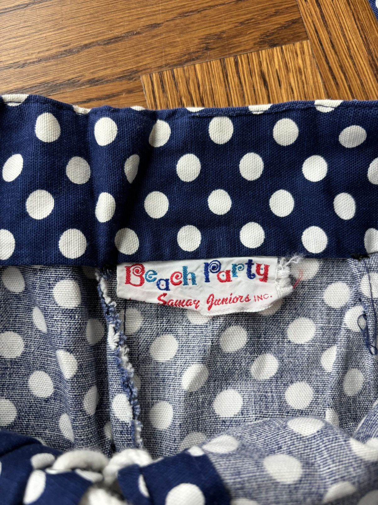 Sears × Vintage 1970s Polka Dot Beach Set 70s Vintage Suit Two Piece Track Size 34S - 8 Thumbnail