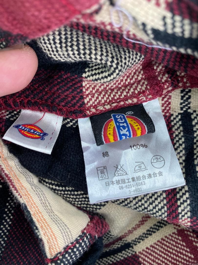 Vintage 90s DICKIES checkered design union made shirt jacket zipper Size US S / EU 44-46 / 1 - 7 Thumbnail