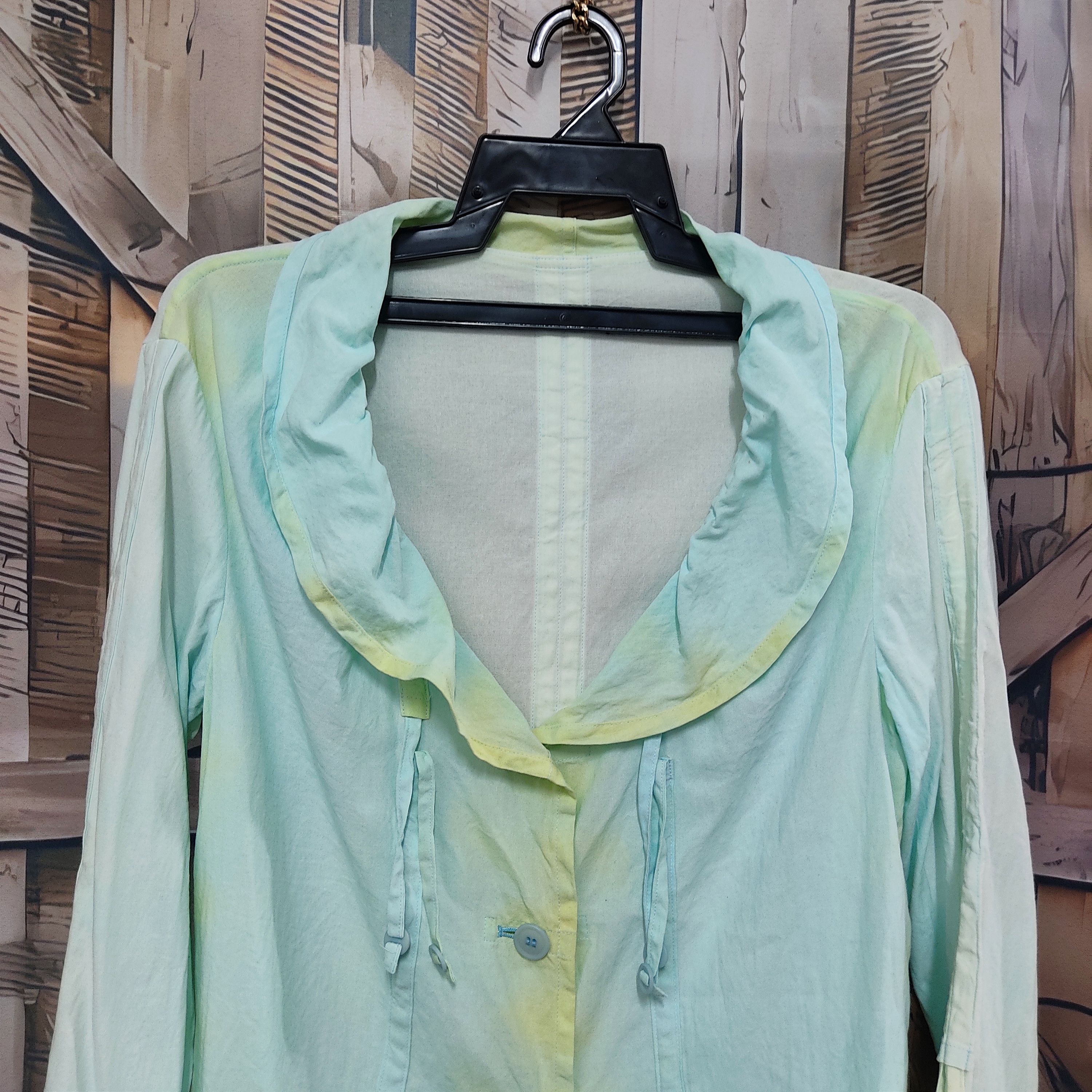 Issey Miyake Issey Miyake HEART HAAT Pastel Turquoise Light Blouson Size M / US 6-8 / IT 42-44 - 2 Thumbnail