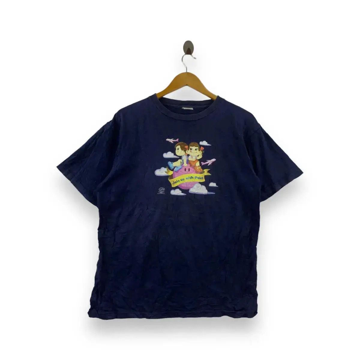 Vintage Vintage 2000 PEKO POKO FUJIYA Mascot Anime Cartoon Tee Shirt Size L / US 10 / IT 46 - 1 Thumbnail