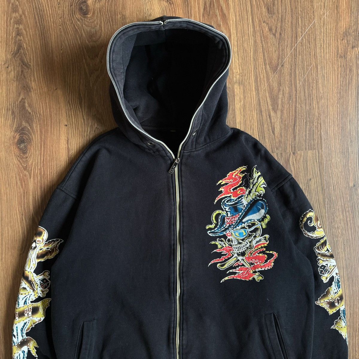 Band Tees × Vintage CLH Creating Limitless Heights Skull Print Hoodie Streetwear Size US M / EU 48-50 / 2 - 3 Thumbnail