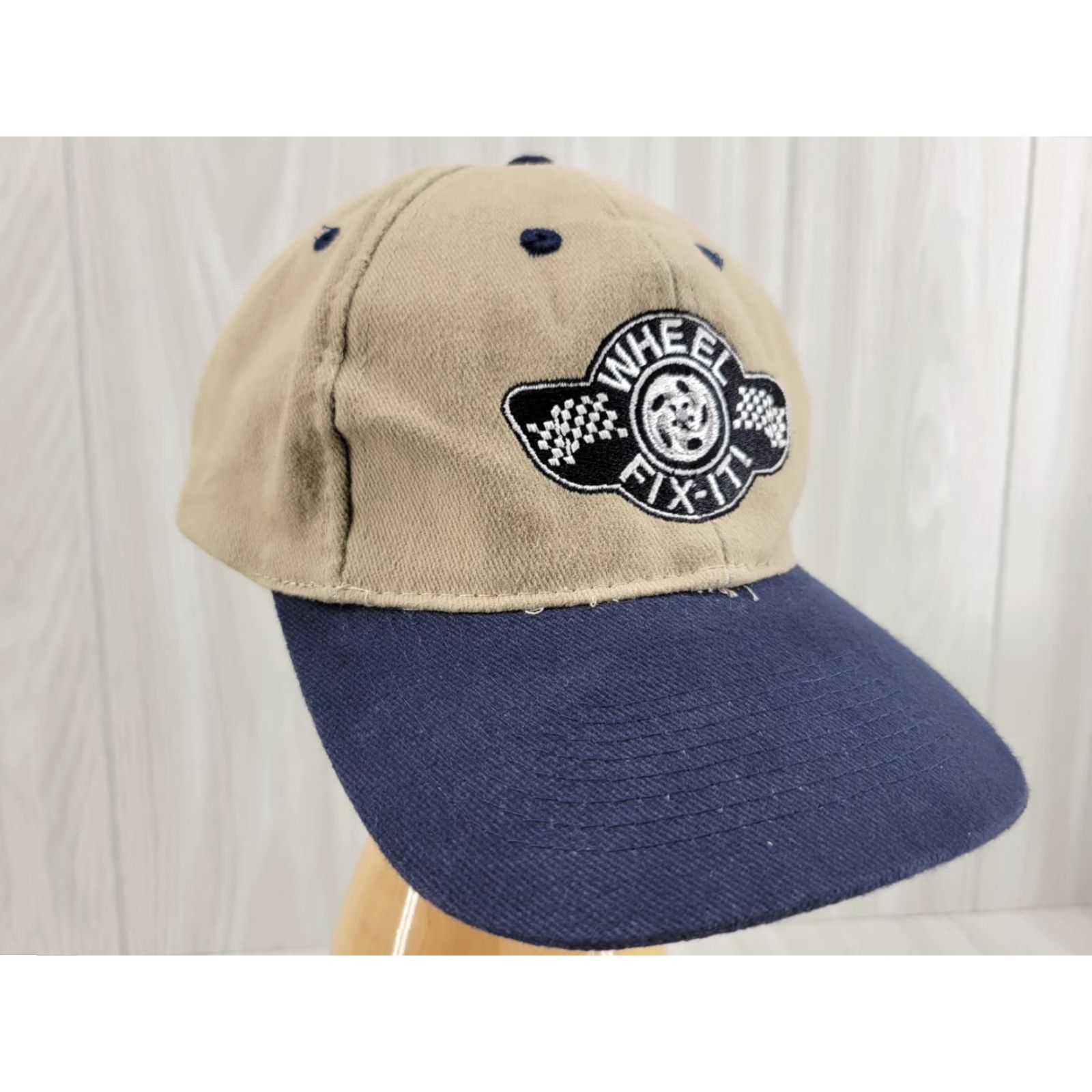 Vintage Wheel Fix it Hat Tan Mens Adjustable Baseball Cap Tan Mens Baseball Cap Adjustable Mens Wheel Fix it Hat Tan Size ONE SIZE - 3 Thumbnail