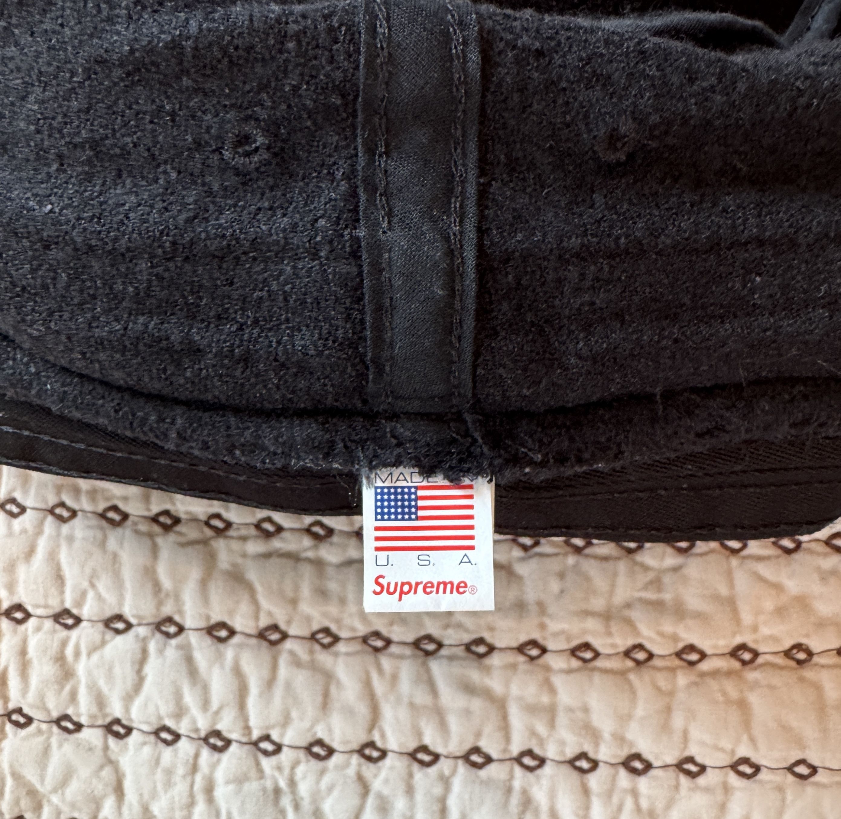 Supreme SUPREME X LORO PIANA TERRY CRUSHER HAT BLACK SMALL/MEDIUM Size ONE SIZE - 5 Thumbnail